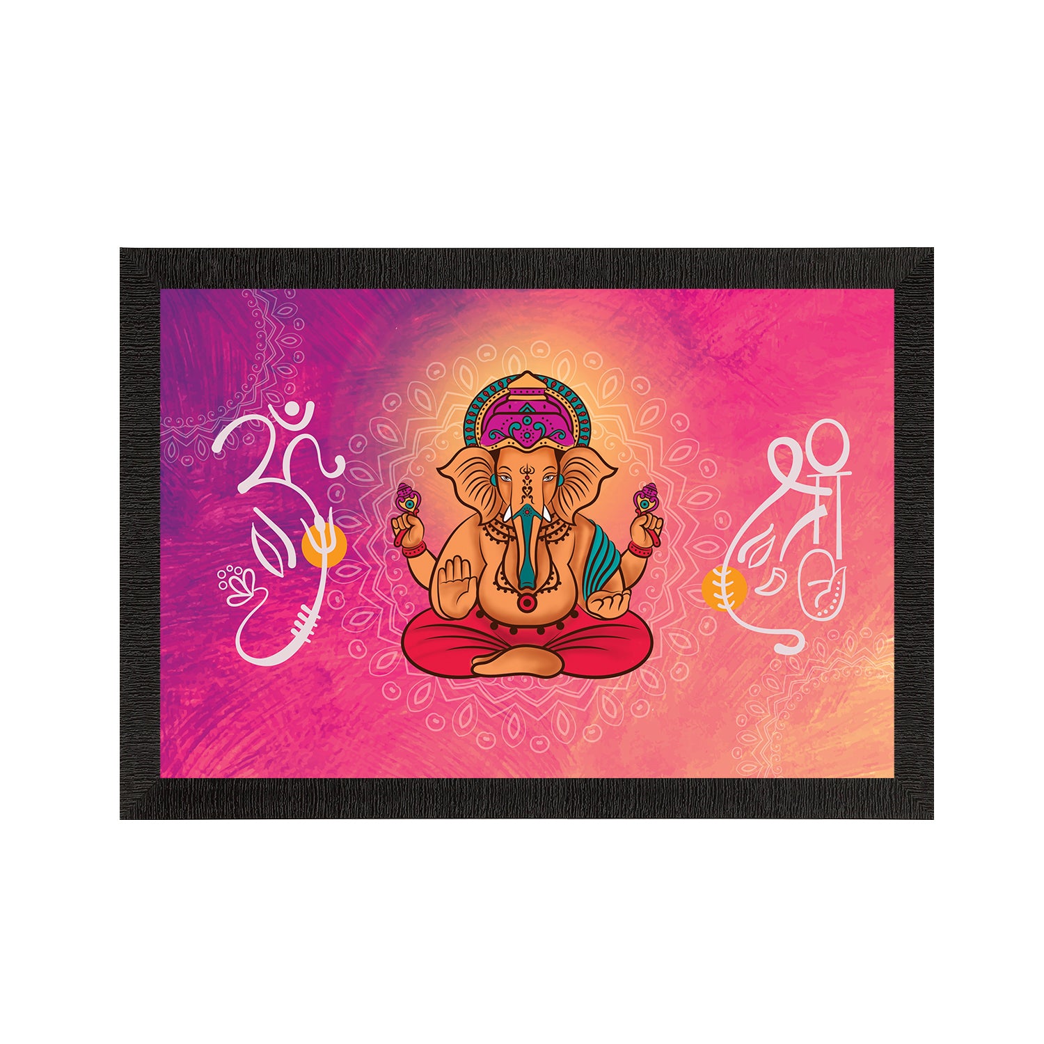 Lord Ganesha Satin Matt Texture UV Art Painting
