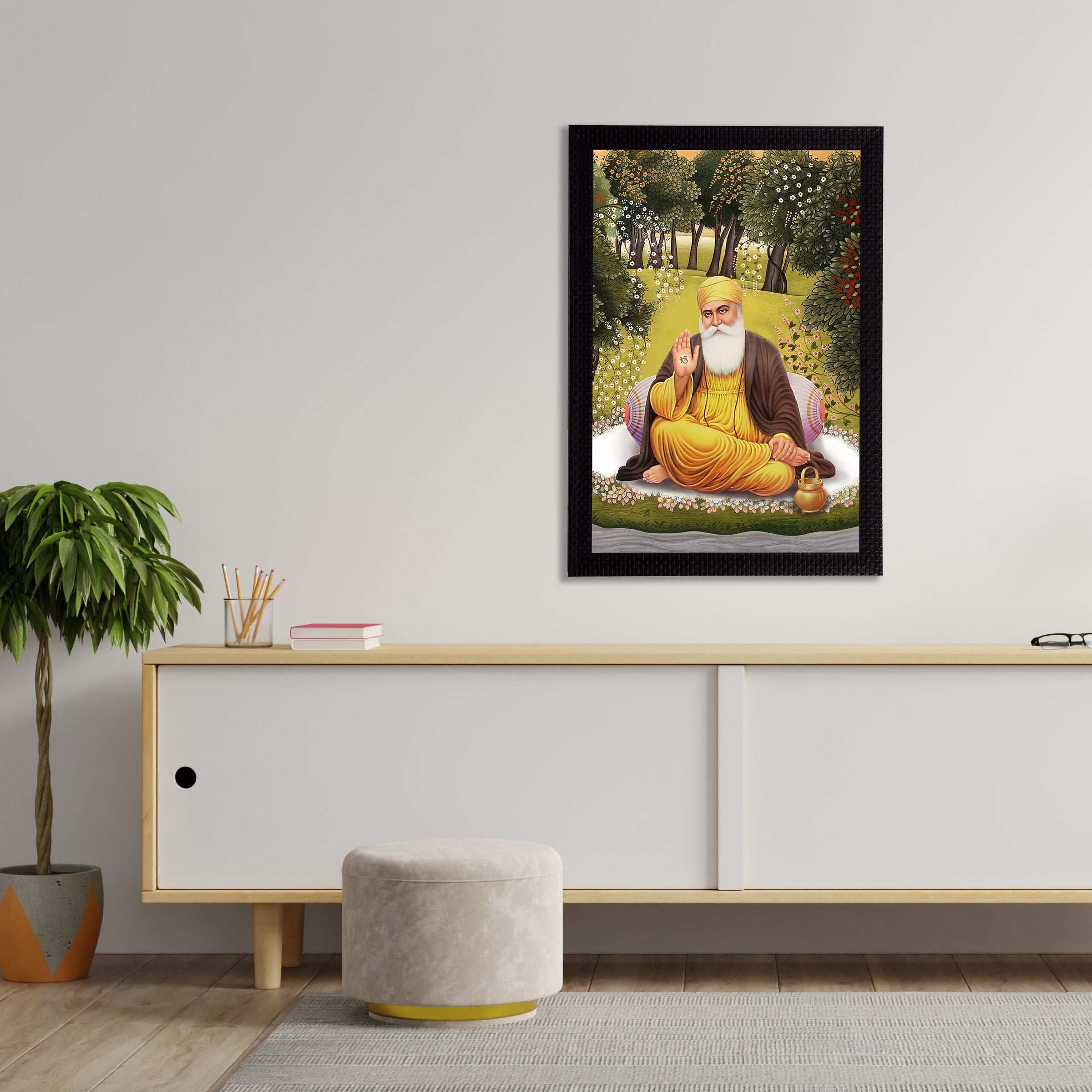 Shri Guru Nanak Dev Ji Painting Digital Printed Religious Wall Art 2