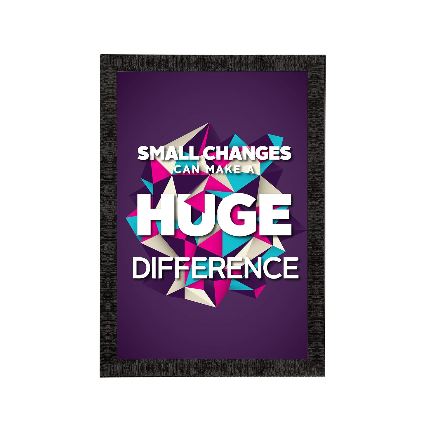 "Small Changes Can Make a Huge Difference" Motivational Quote Satin Matt Texture UV Art Painting