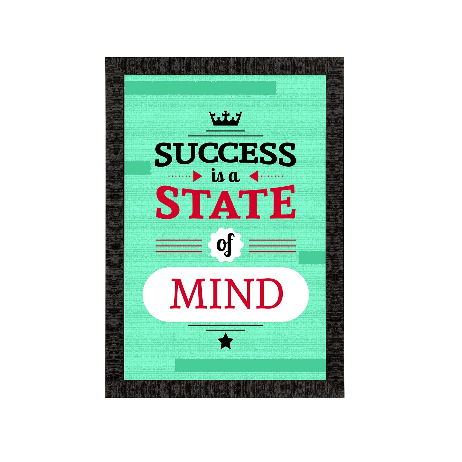 "Success Is A State of Mind "Motivational Quote Satin Matt Texture UV Art Painting