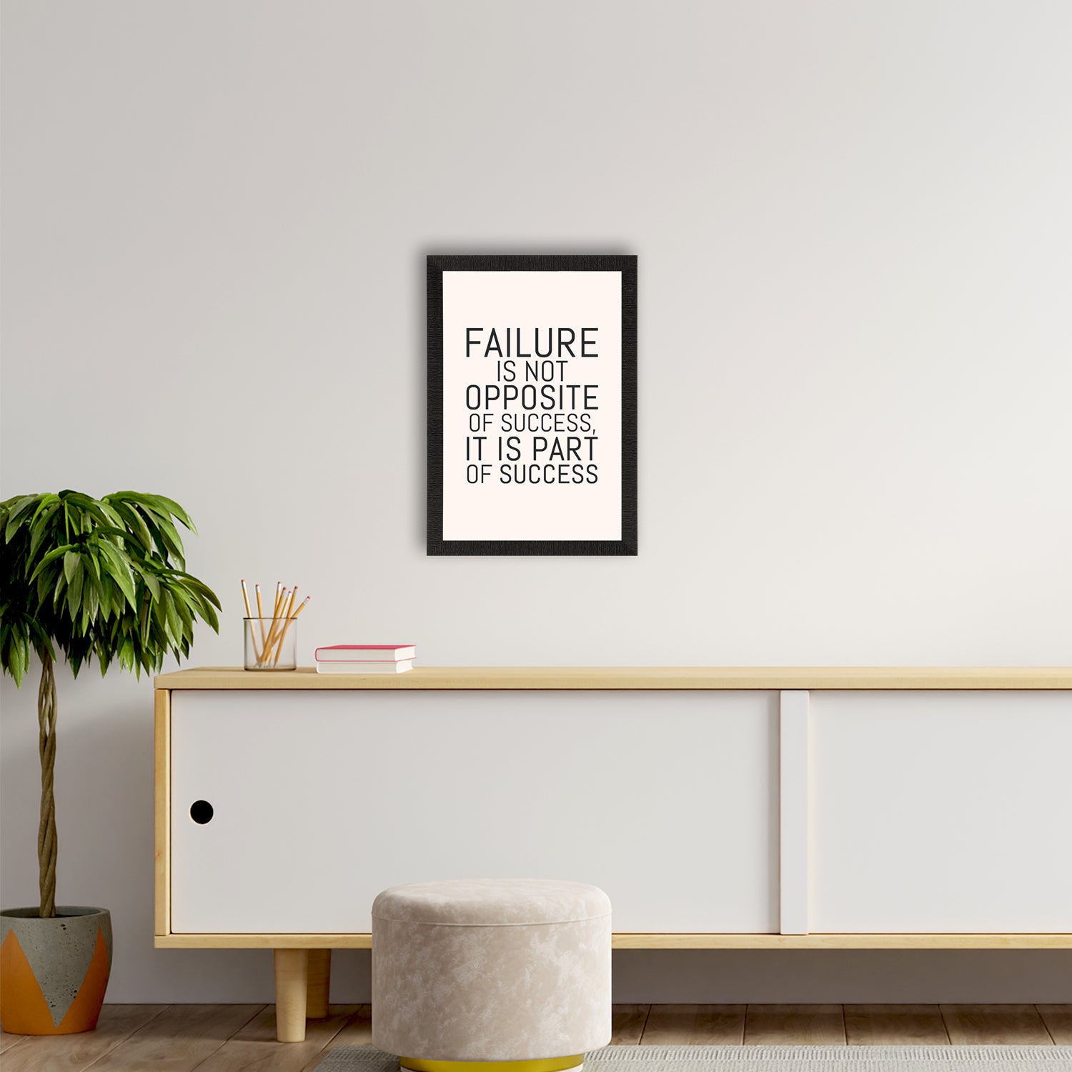 "Failure is not opposite of Success" Motivational Quote Satin Matt Texture UV Art Painting 2