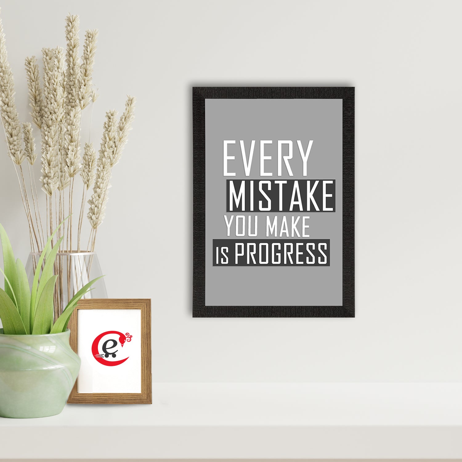 "Every mistake you make is progress" Motivational Quote Satin Matt Texture UV Art Painting 1