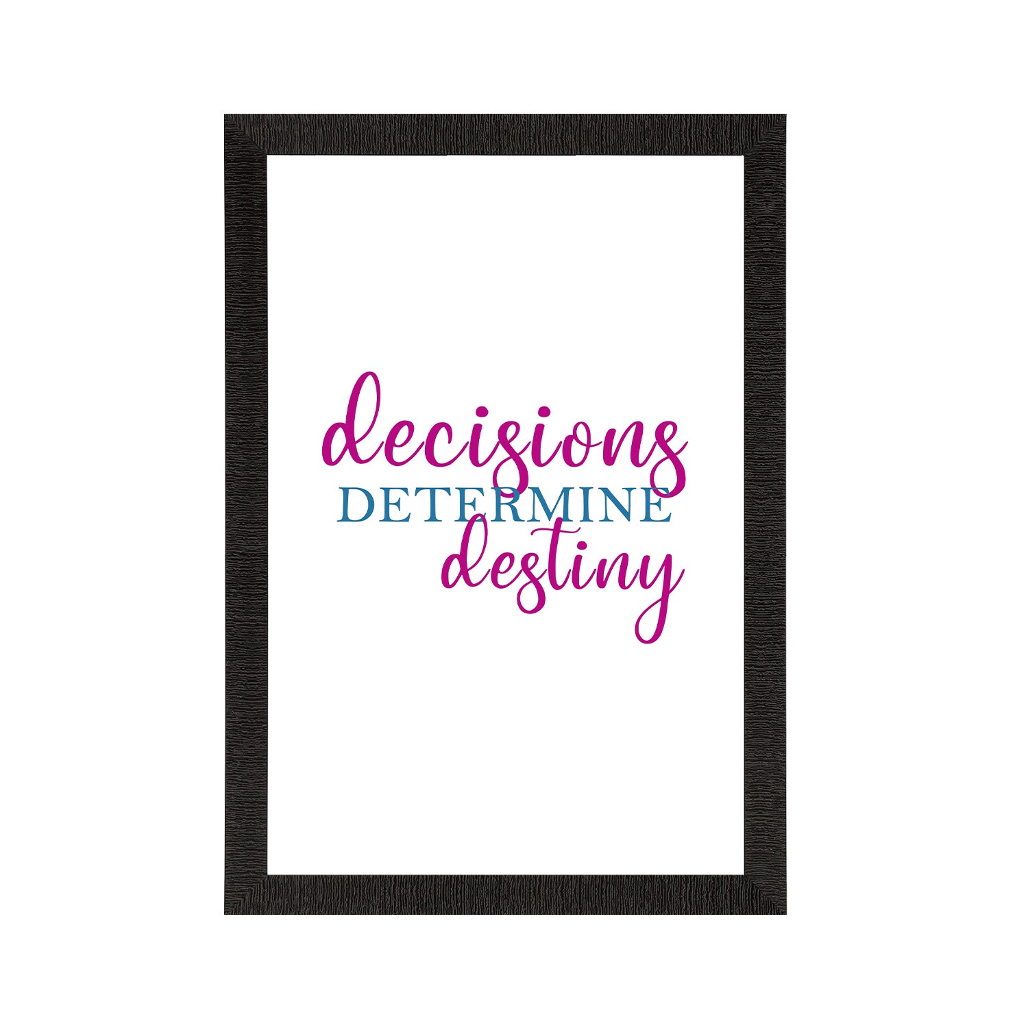 "Decisions determine destiny" Motivational Quote Satin Matt Texture UV Art Painting