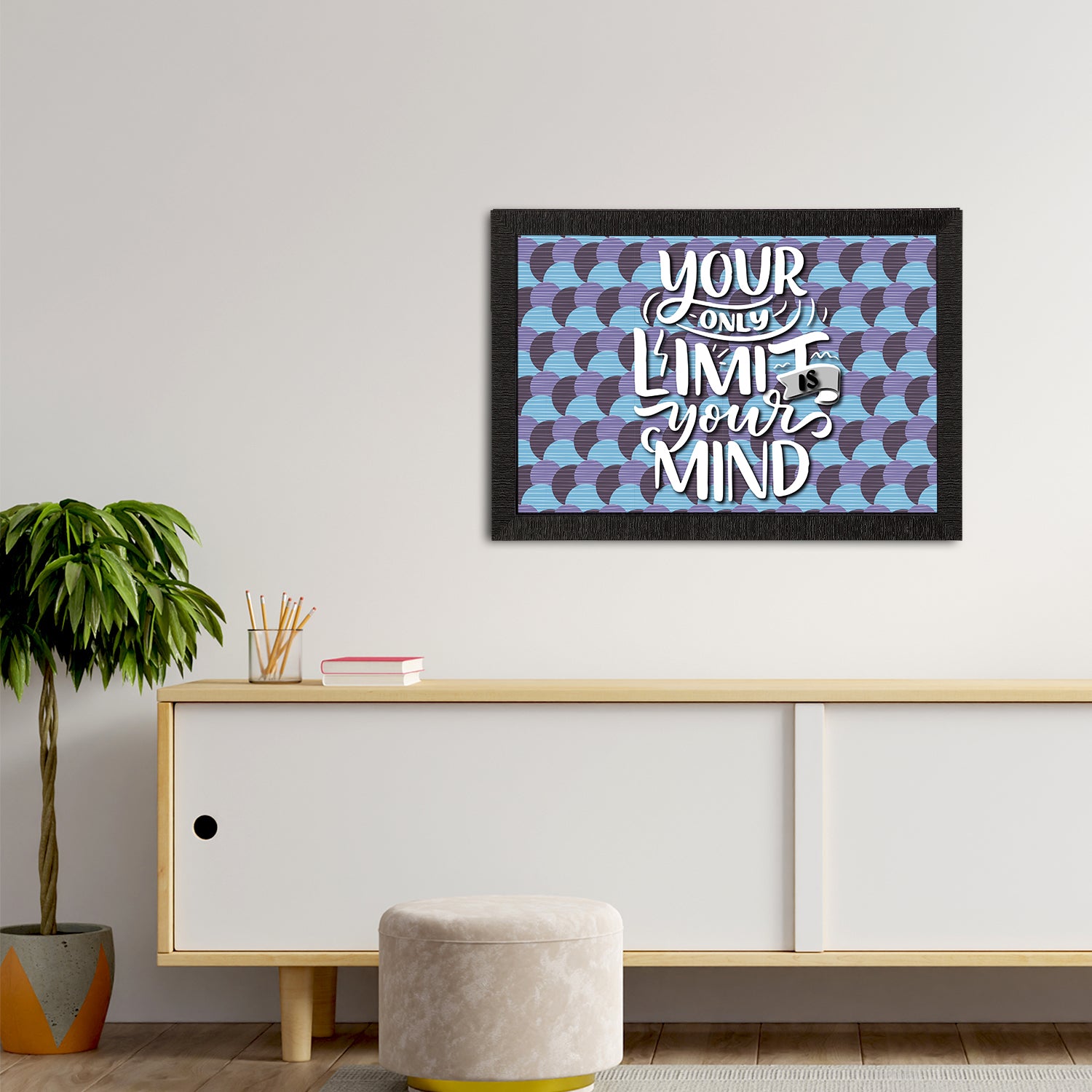 "Your Only Limit Is Your Mind" Motivational Quote Satin Matt Texture UV Art Painting 2