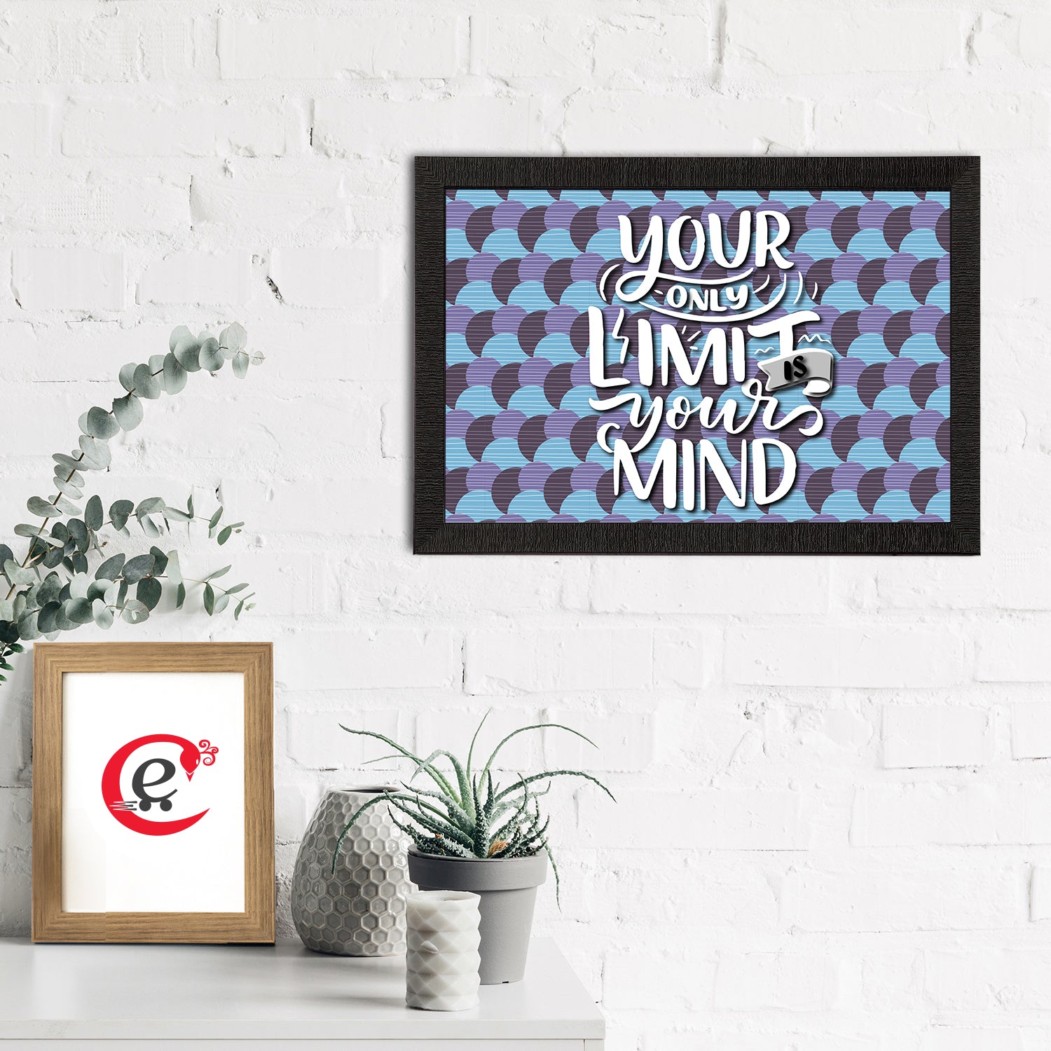 "Your Only Limit Is Your Mind" Motivational Quote Satin Matt Texture UV Art Painting 1