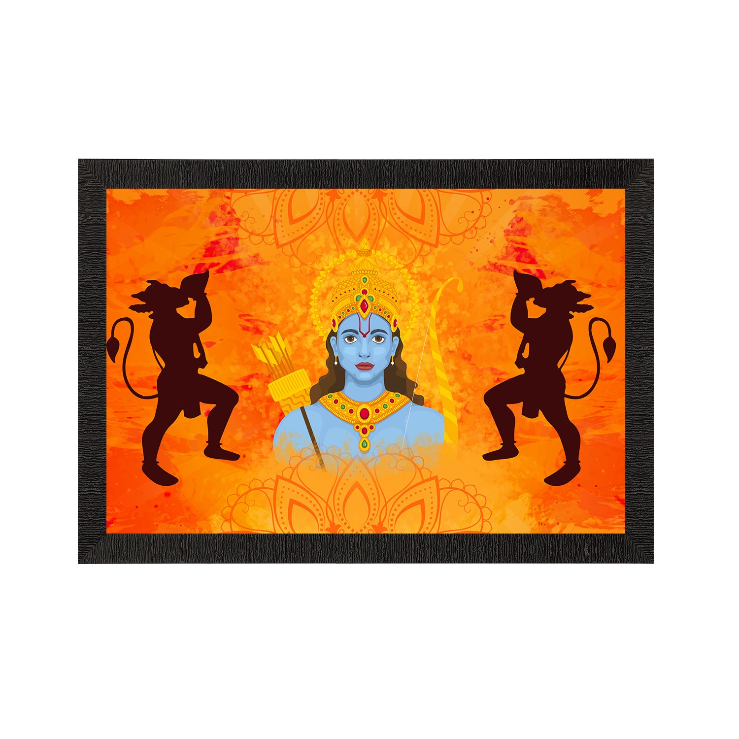 Lord Ram Satin Matt Texture UV Art Painting