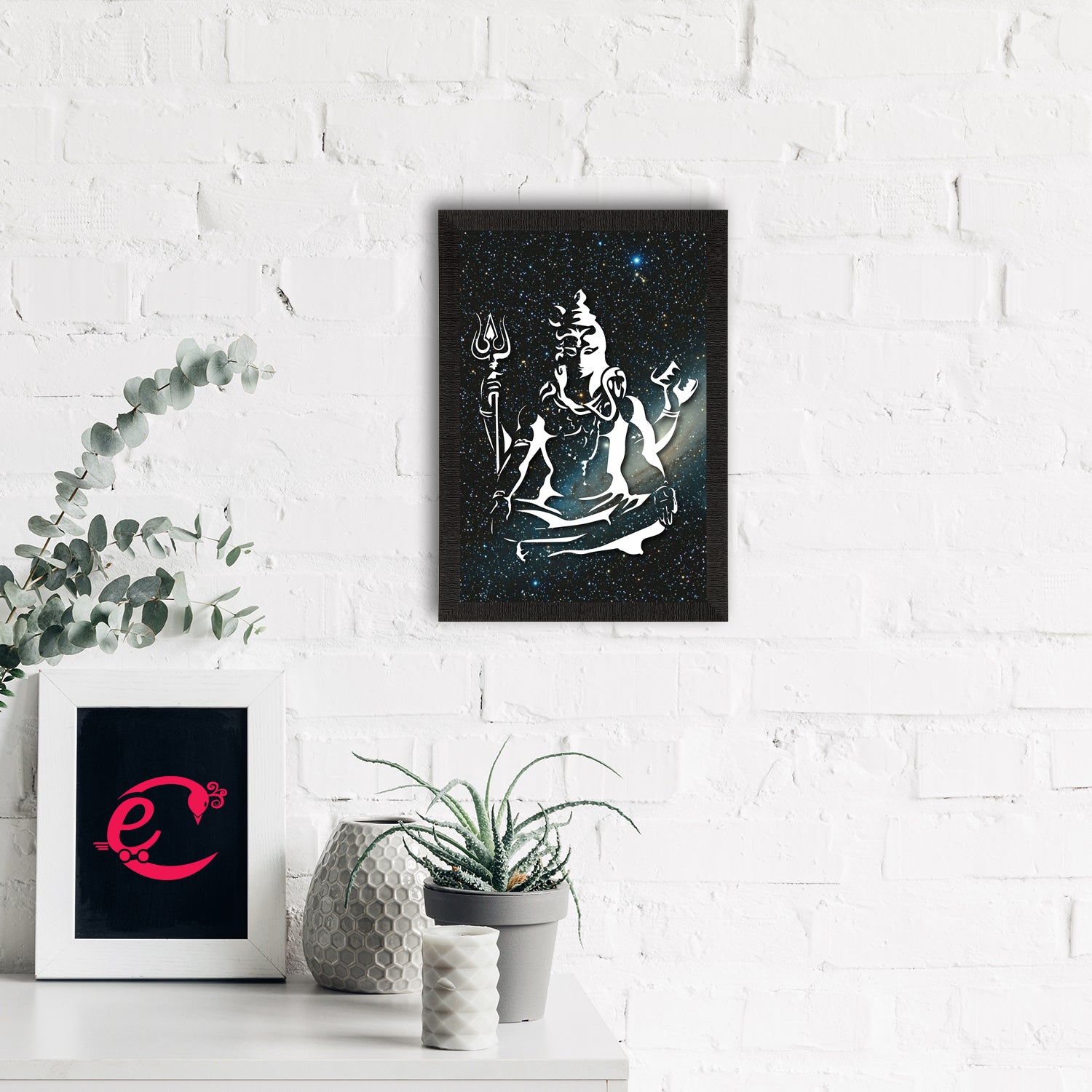 Lord Shiva Painting Digital Printed Religious Wall Art 1