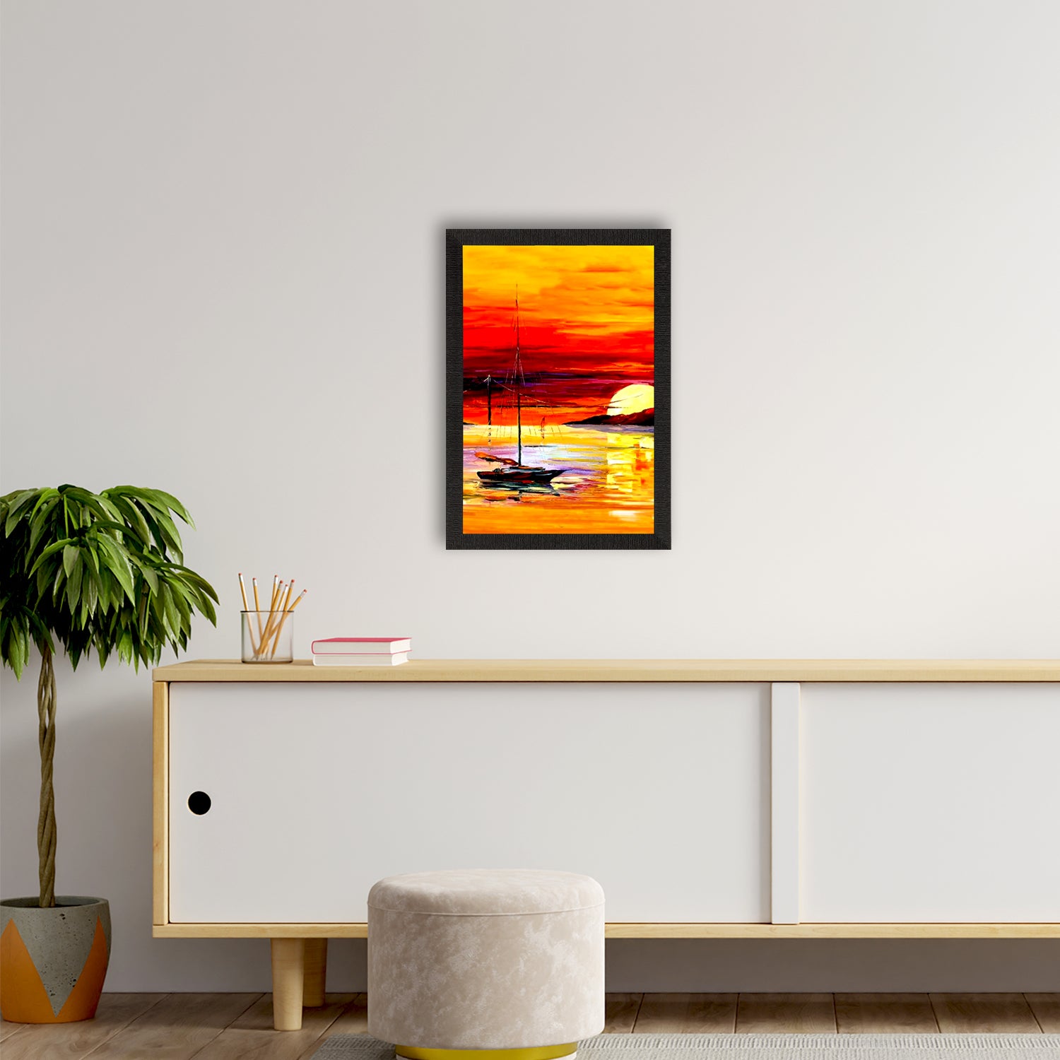 " Sunrise on Beach" Satin Matt Texture UV Art Painting 2