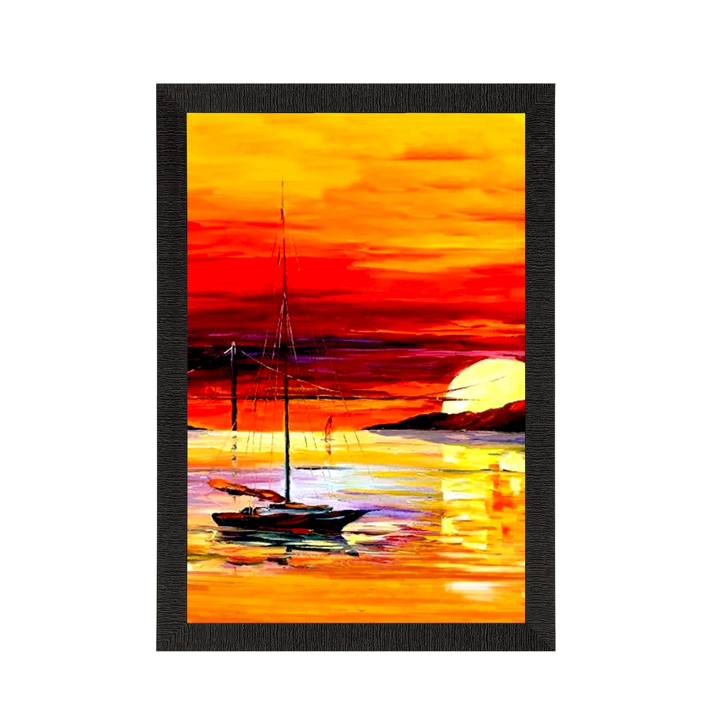 " Sunrise on Beach" Satin Matt Texture UV Art Painting