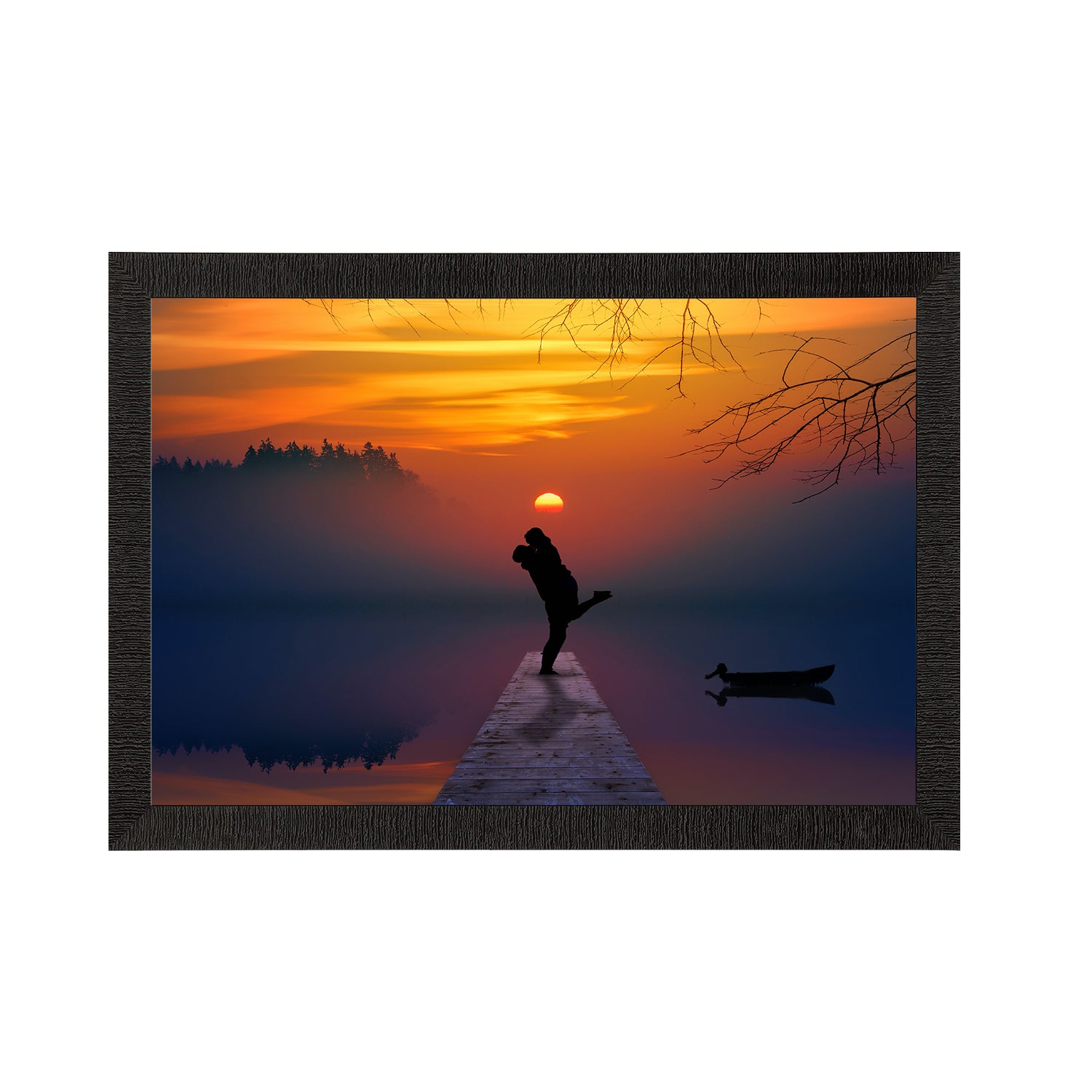 Beautiful Romantic Sunset Satin Matt Texture UV Art Painting