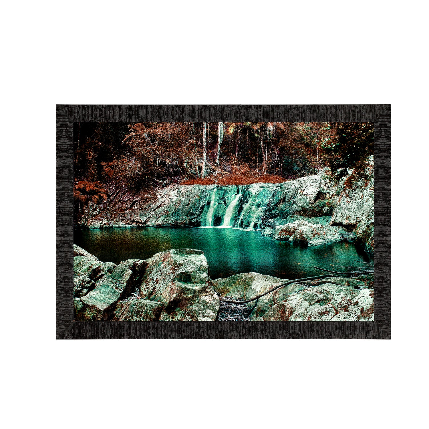 Beautiful Scenic Waterfall View Satin Matt Texture UV Art Painting