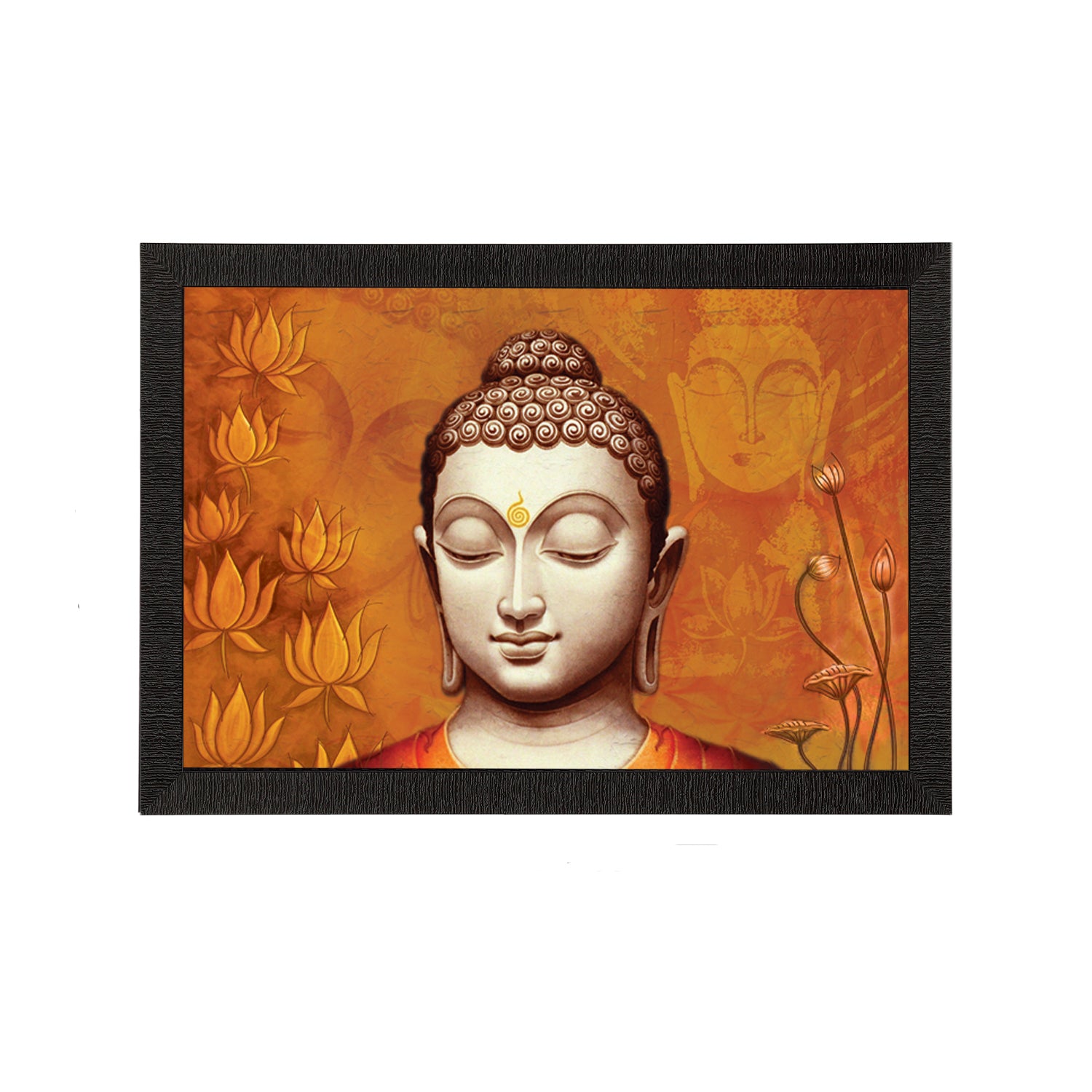 Spiritual Lord Buddha Satin Matt Texture UV Art Painting