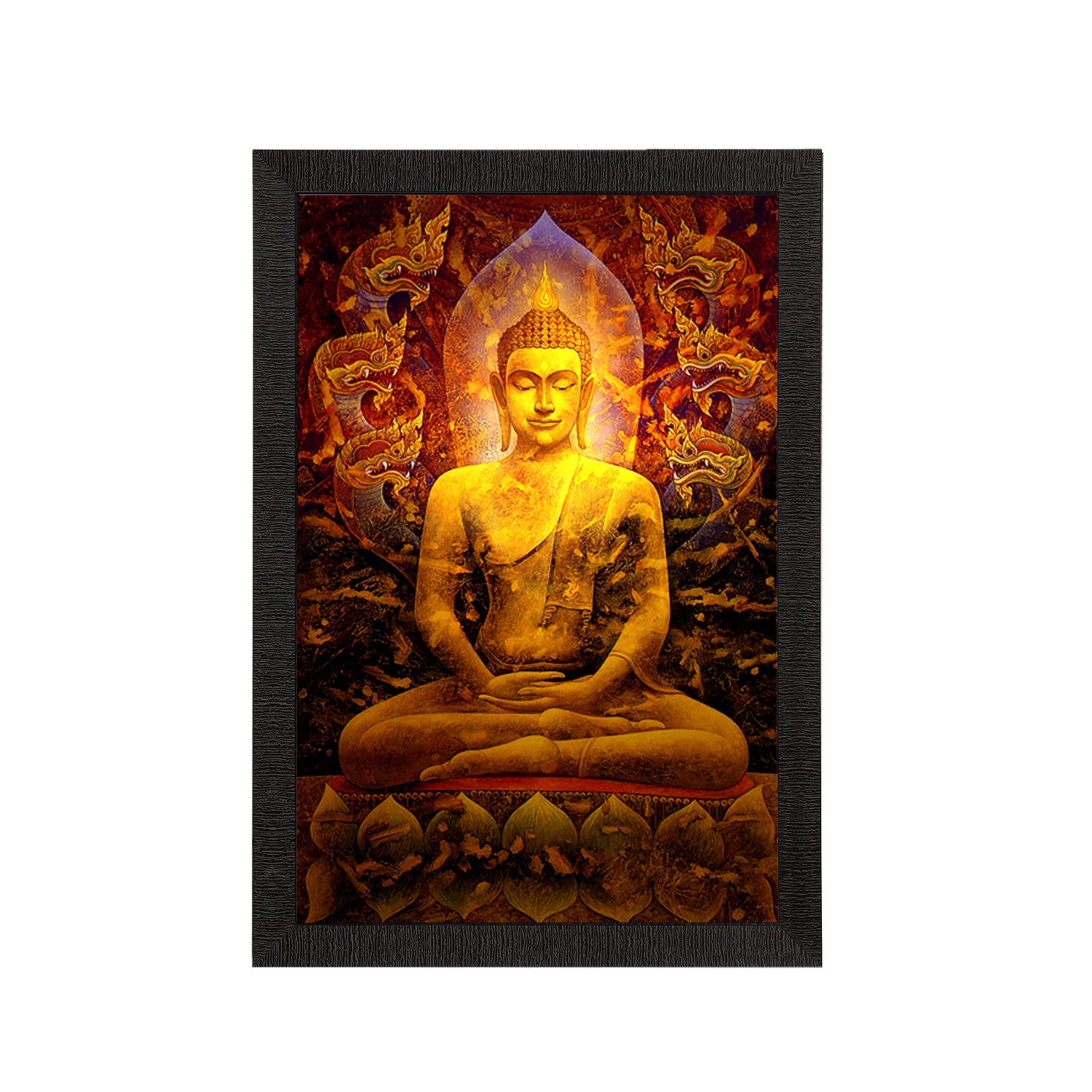 Spiritual Lord Buddha Satin Matt Texture UV Art Painting