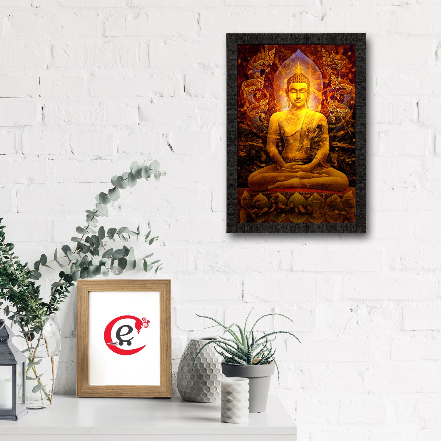 Spiritual Lord Buddha Satin Matt Texture UV Art Painting 1
