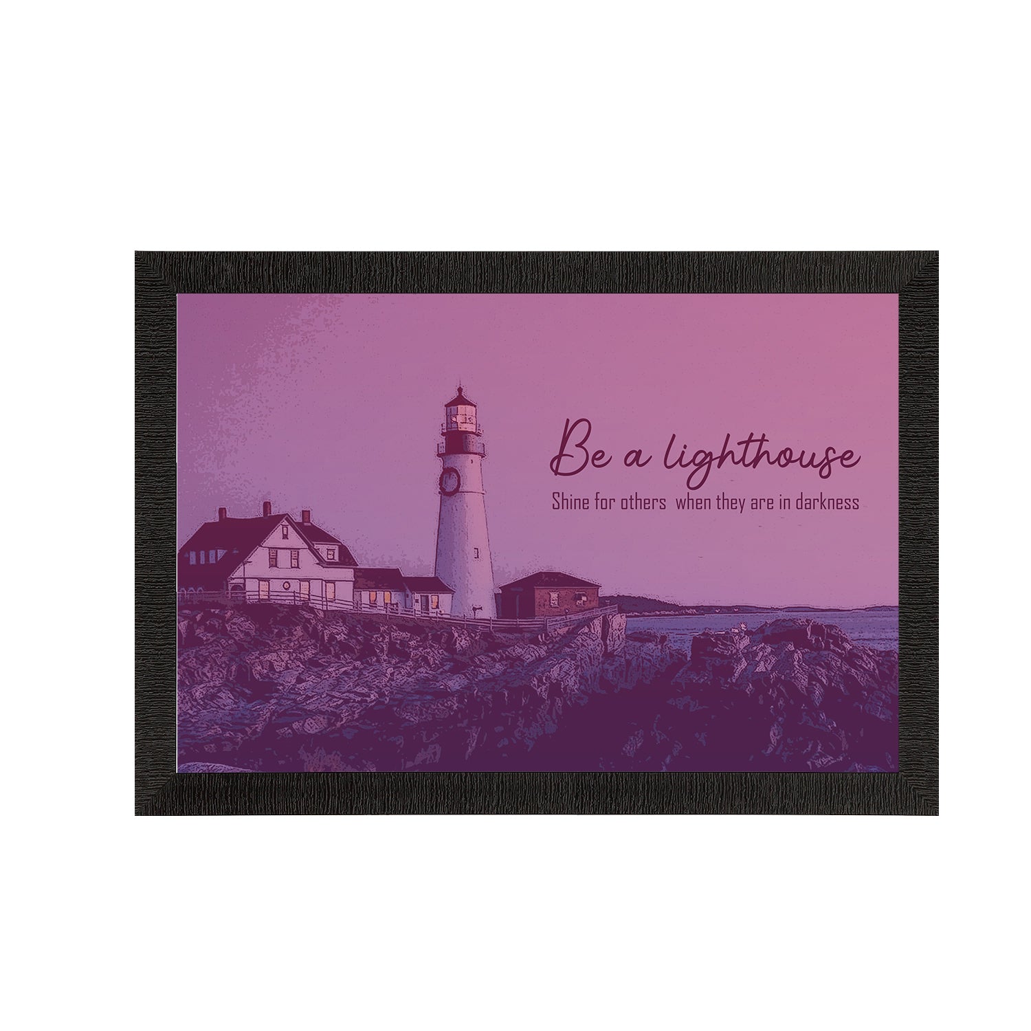 Seaside Lighthouse Scenic View Satin Matt Texture UV Art Painting