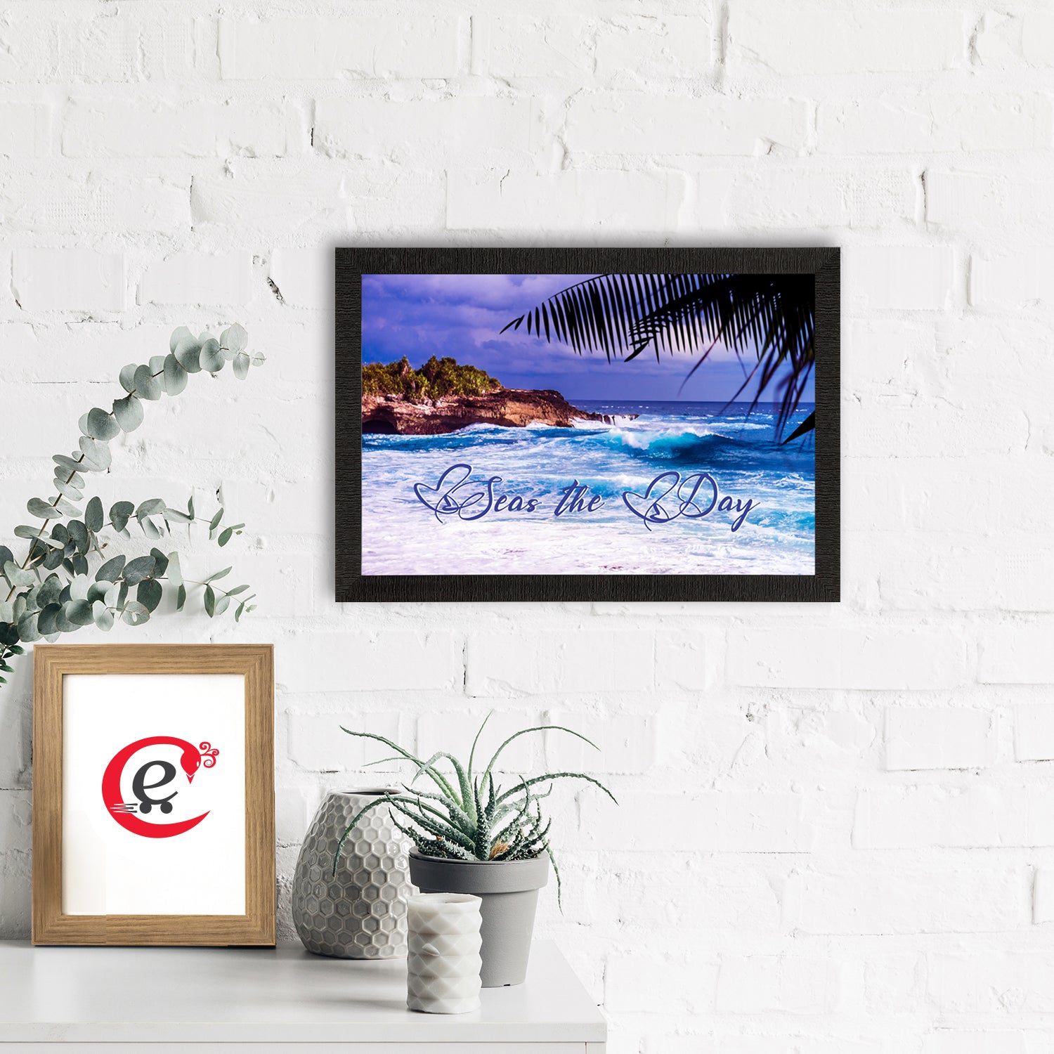 "Seas the Day" Alluring Sea Waves View Satin Matt Texture UV Art Painting 1