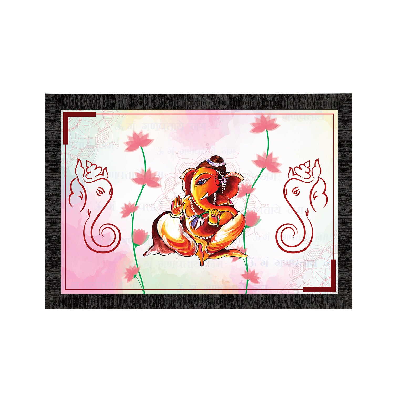 Lord Ganesha Satin Matt Texture UV Art Painting