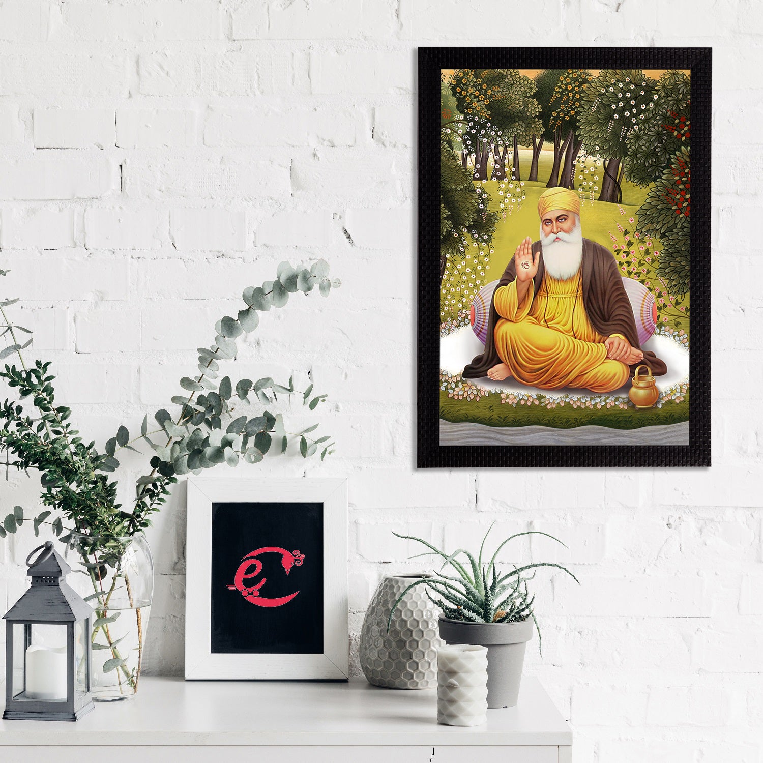 Shri Guru Nanak Dev Ji Painting Digital Printed Religious Wall Art 1