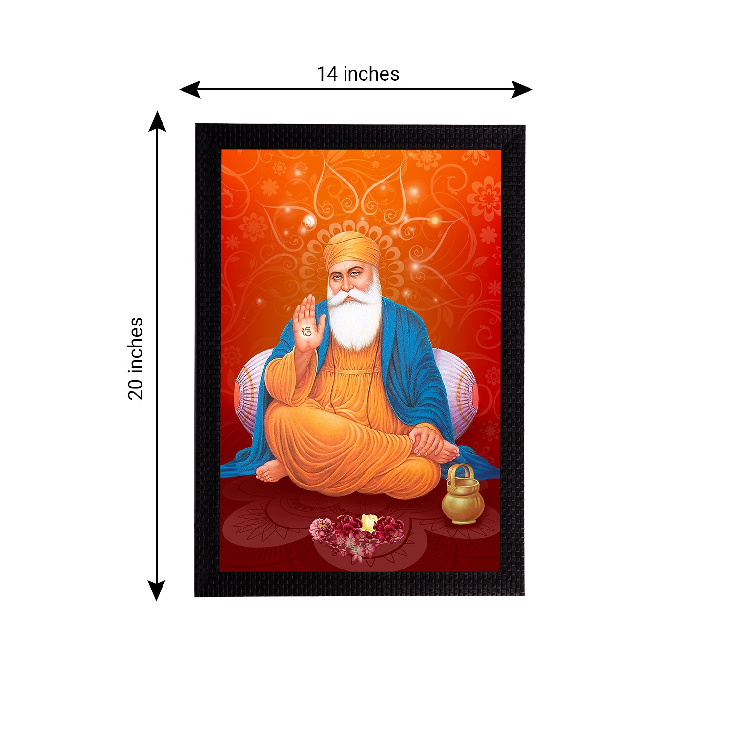 Shri Guru Nanak Dev Ji Painting Digital Printed Religious Wall Art 3