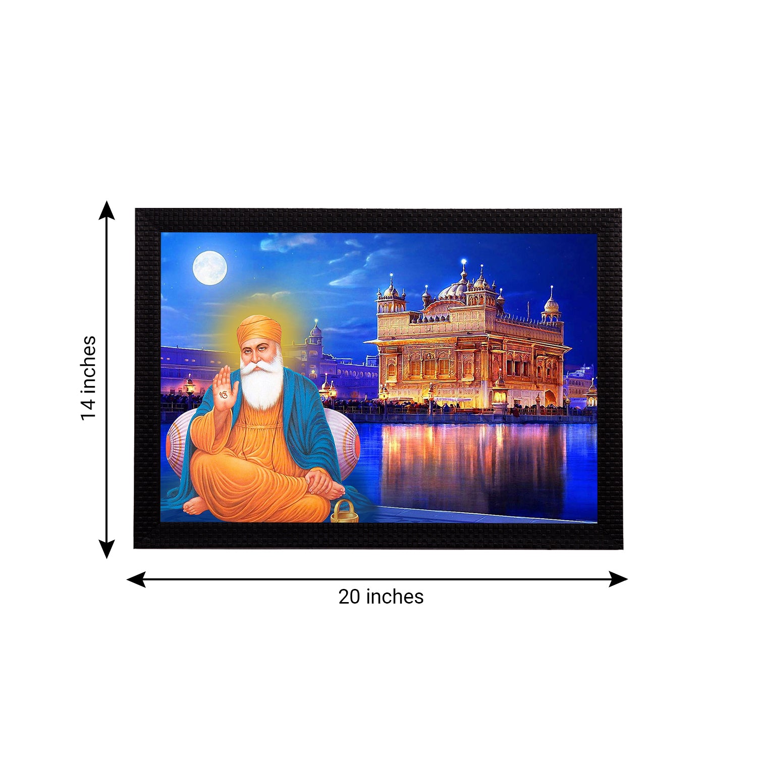 Guru Nanak Sahib Satin Matt Texture UV Art Painting 3
