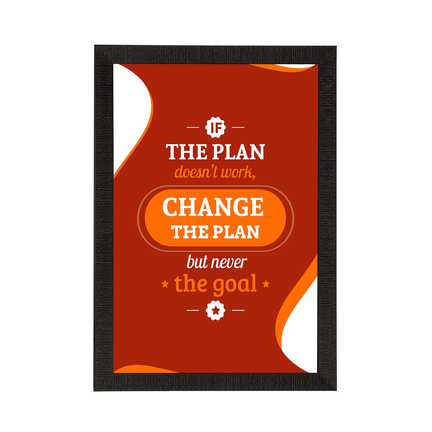 "If The Plan Doesnt Work, Change The Plan But Never The Goal" Motivational Quote Satin Matt Texture UV Art Painting