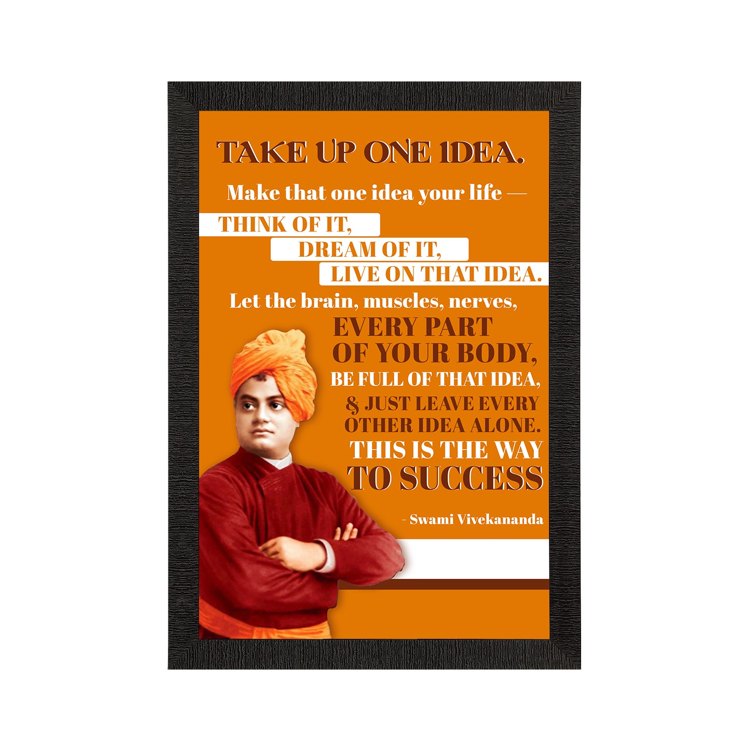 Take Up One Idea Swami Vivekananda Motivational Quote Painting