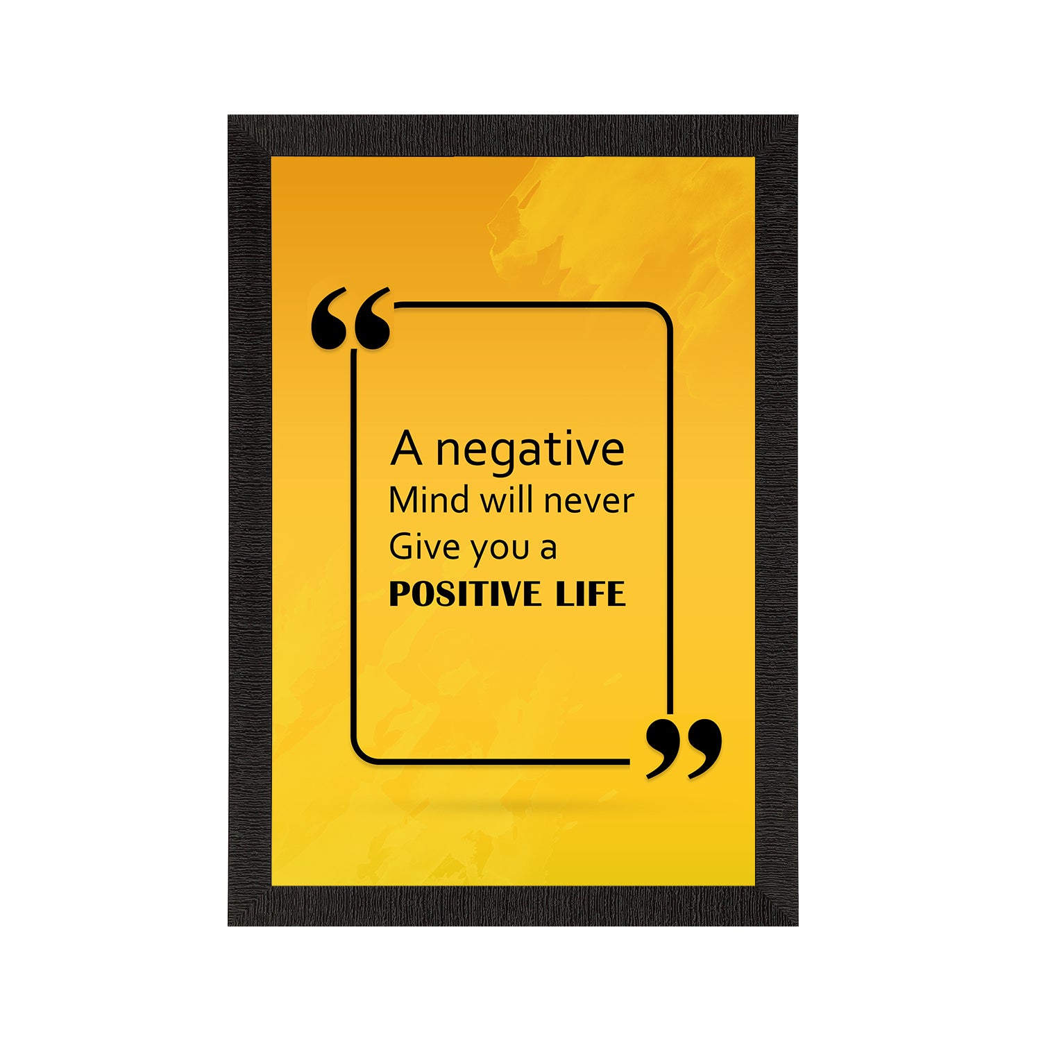 "Positive Life" Motivational Quote Satin Matt Texture UV Art Painting