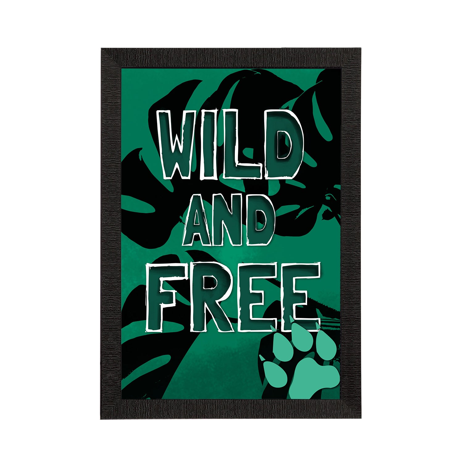 "Wild and Free" Quirky Quote Satin Matt Texture UV Art Painting