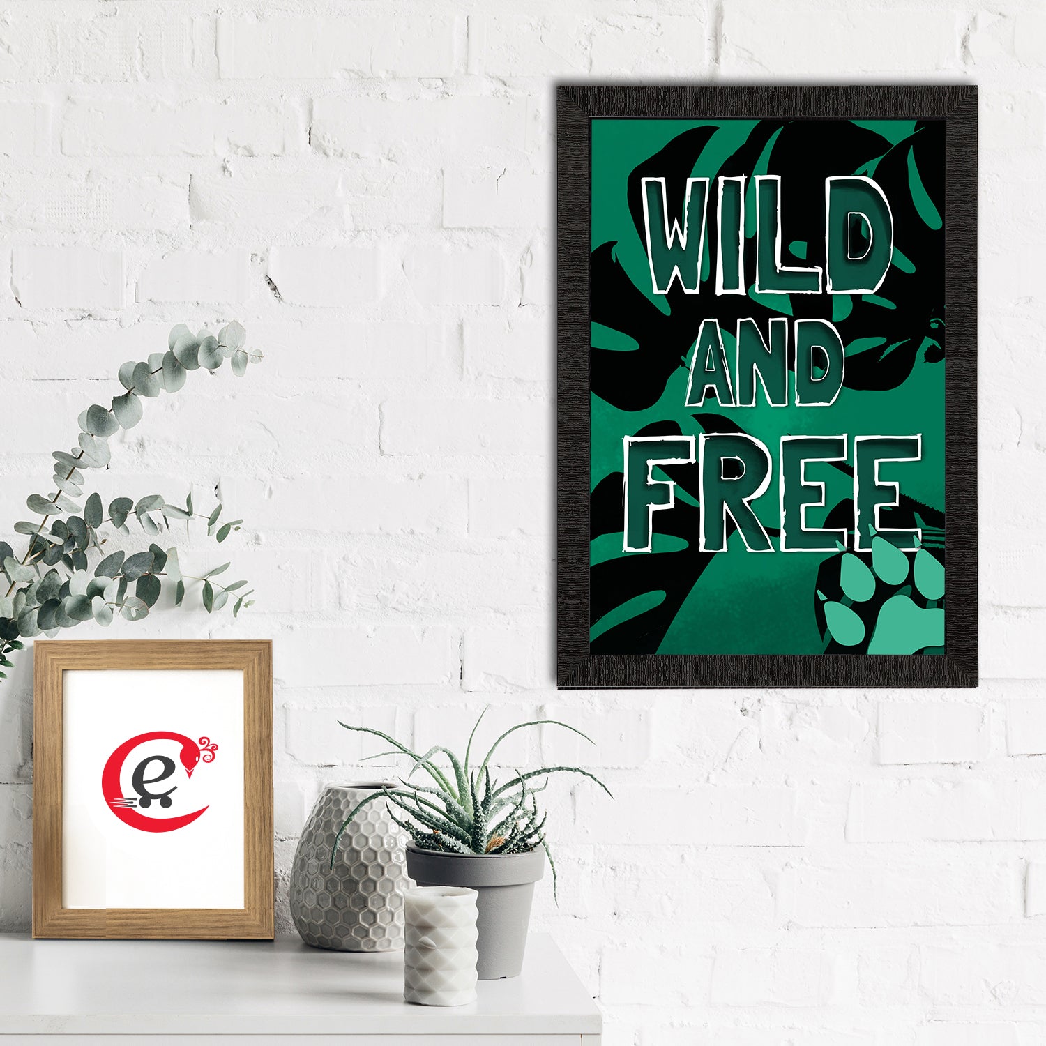"Wild and Free" Quirky Quote Satin Matt Texture UV Art Painting 1