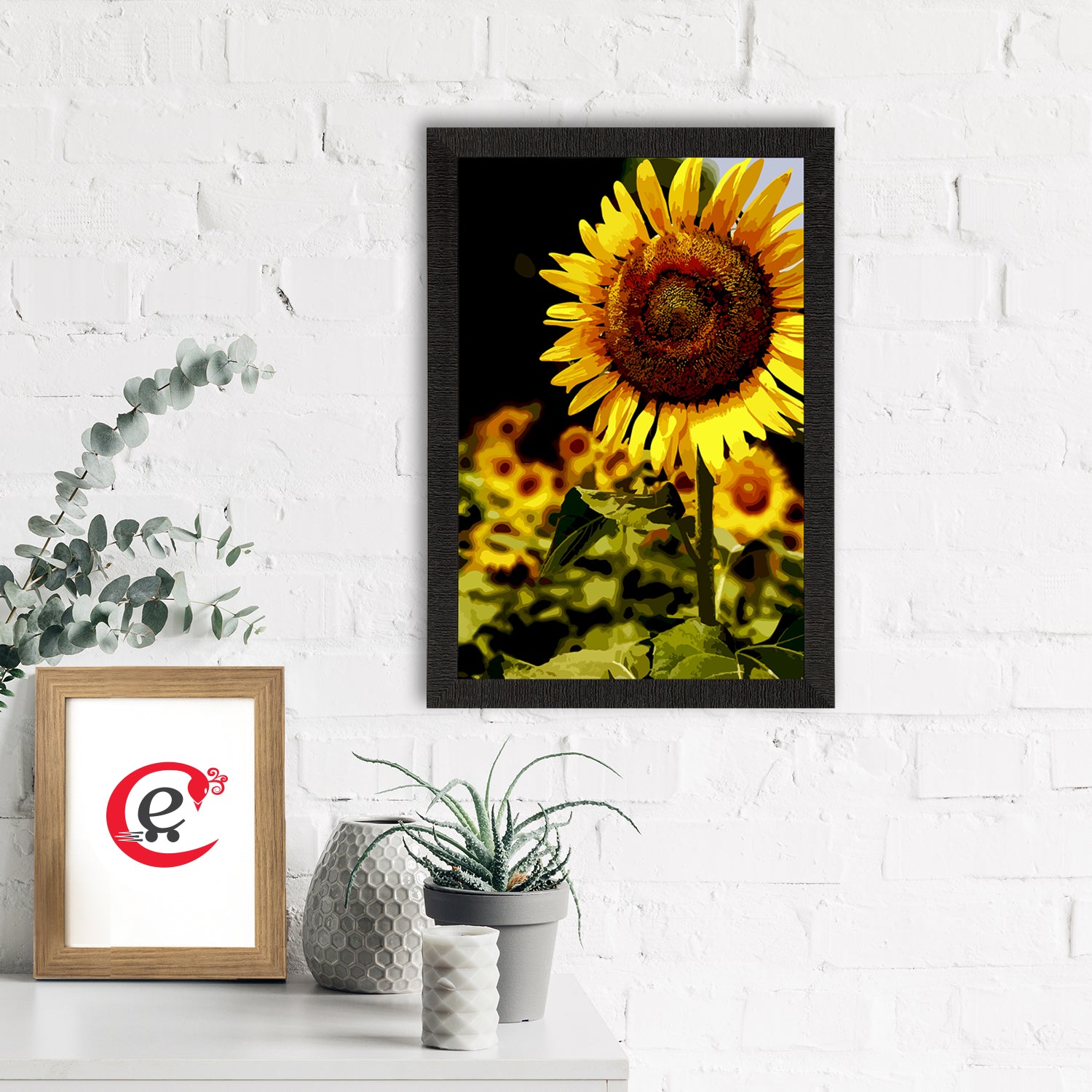 Sunflower on Sunny Say Satin Matt Texture UV Art Painting