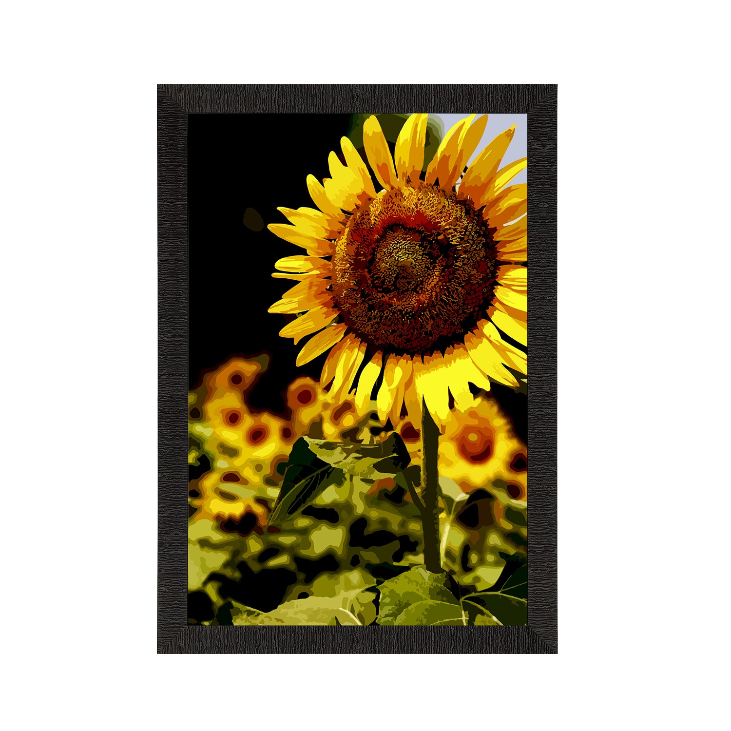 Sunflower on Sunny Say Satin Matt Texture UV Art Painting 2