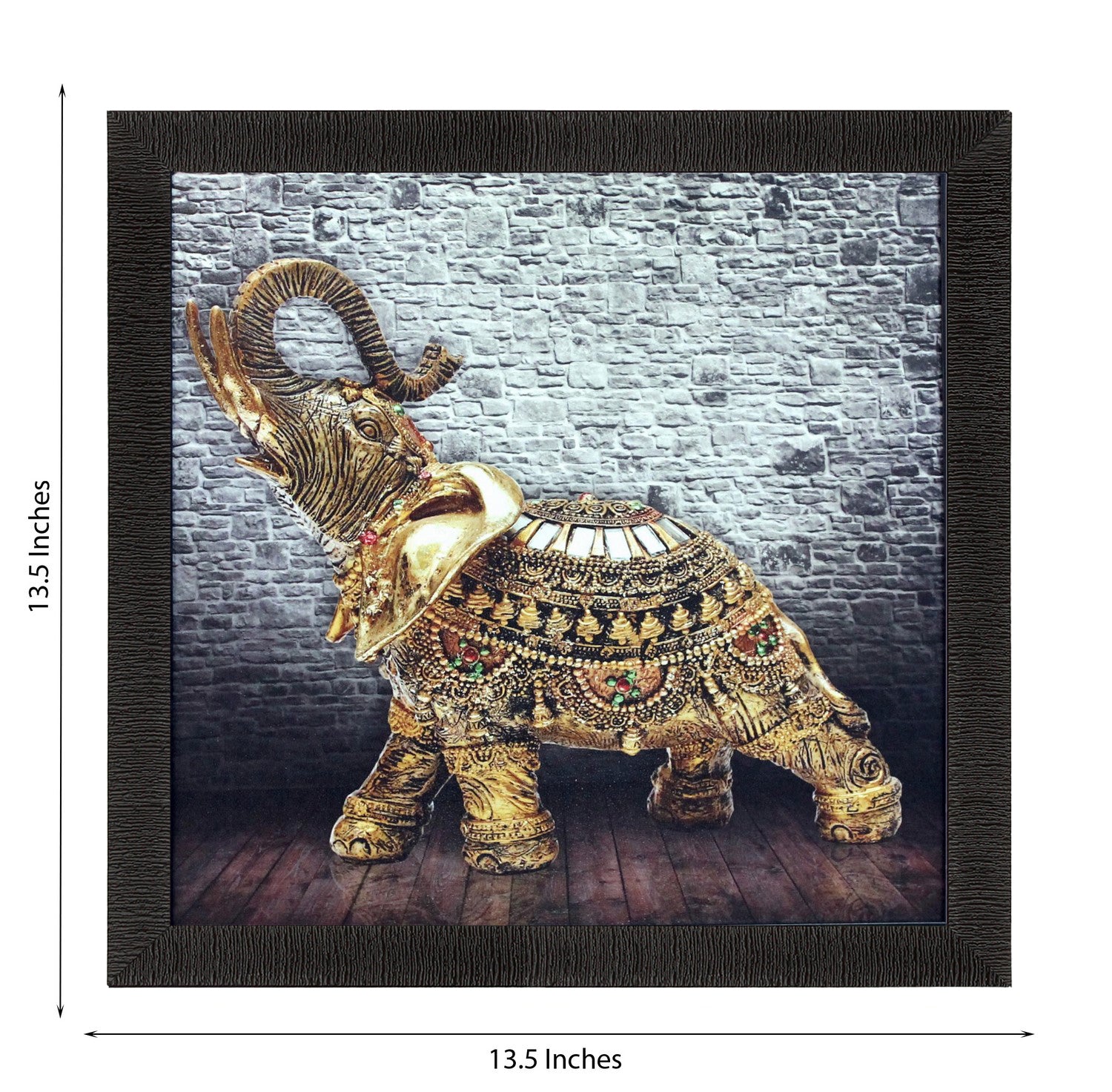 Jewelled Elephant Design Satin Matt Texture UV Art Painting 2
