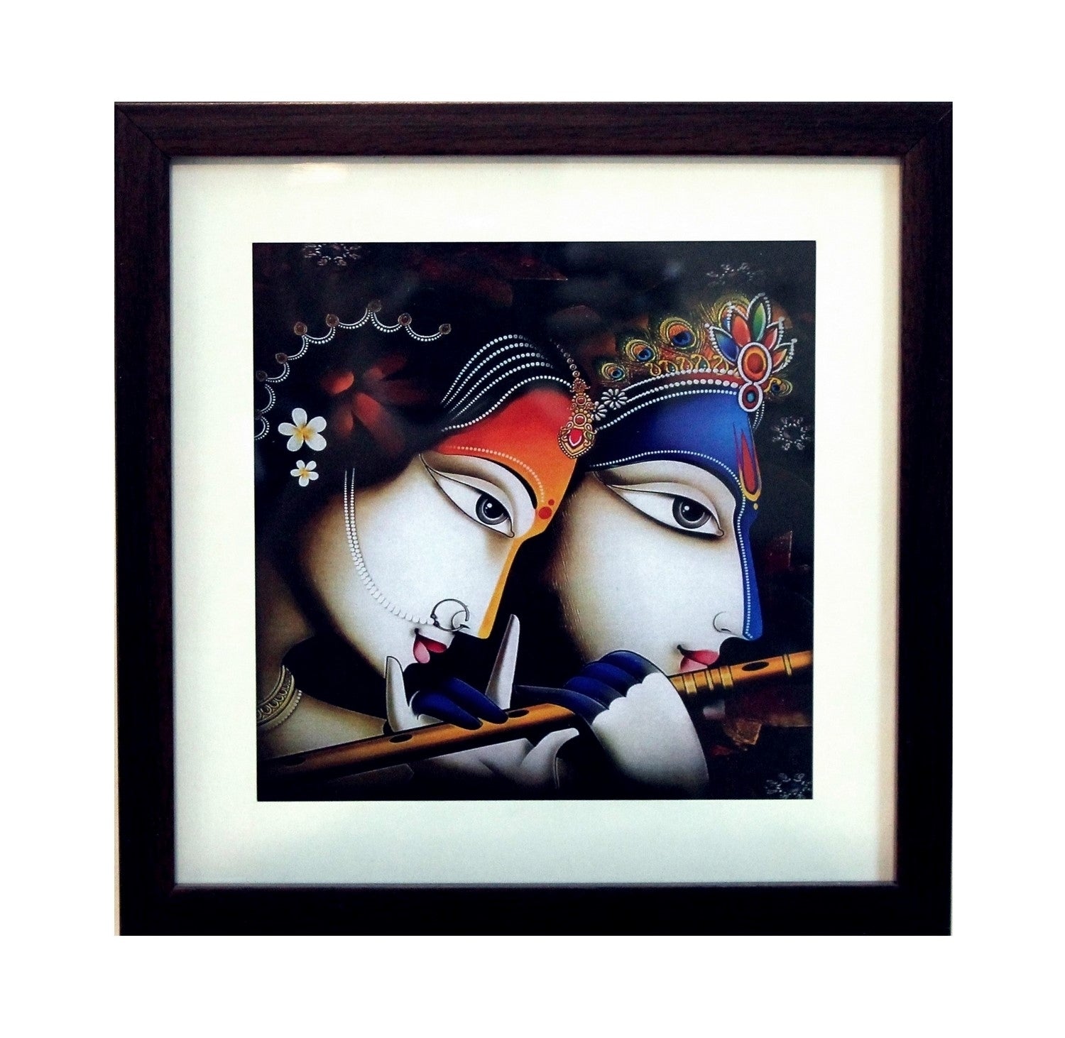 Radha Krishna Satin Matt Texture UV Art Painting