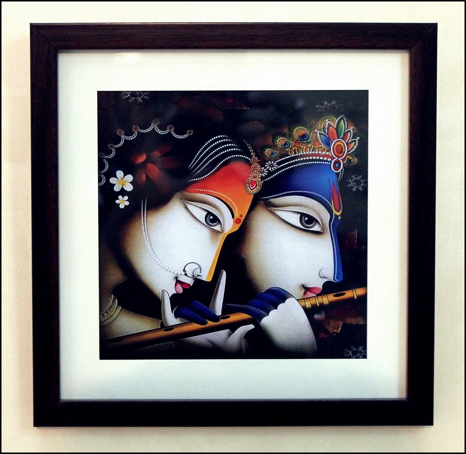 Radha Krishna Satin Matt Texture UV Art Painting 2