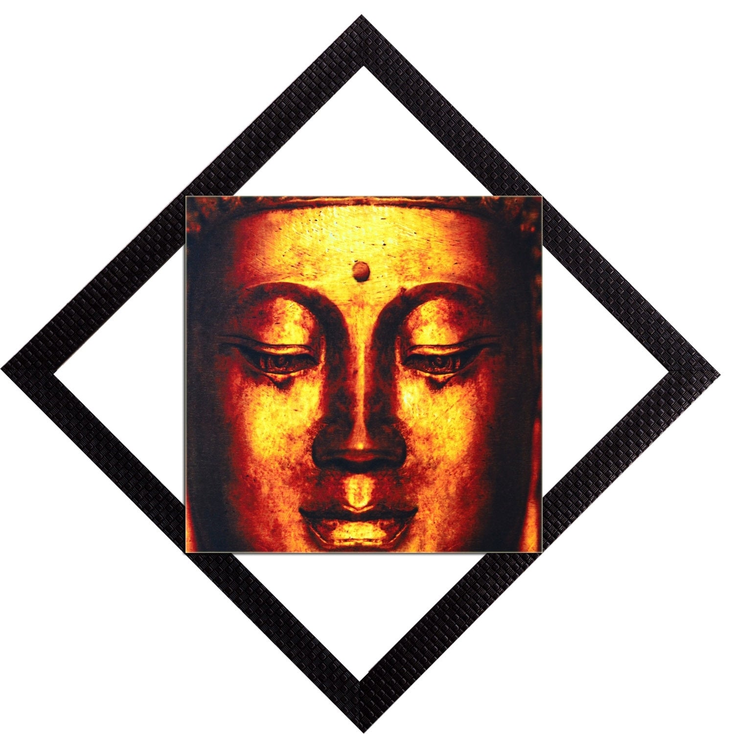 Glowing Face of Lord Buddha Satin Matt Texture UV Art Painting