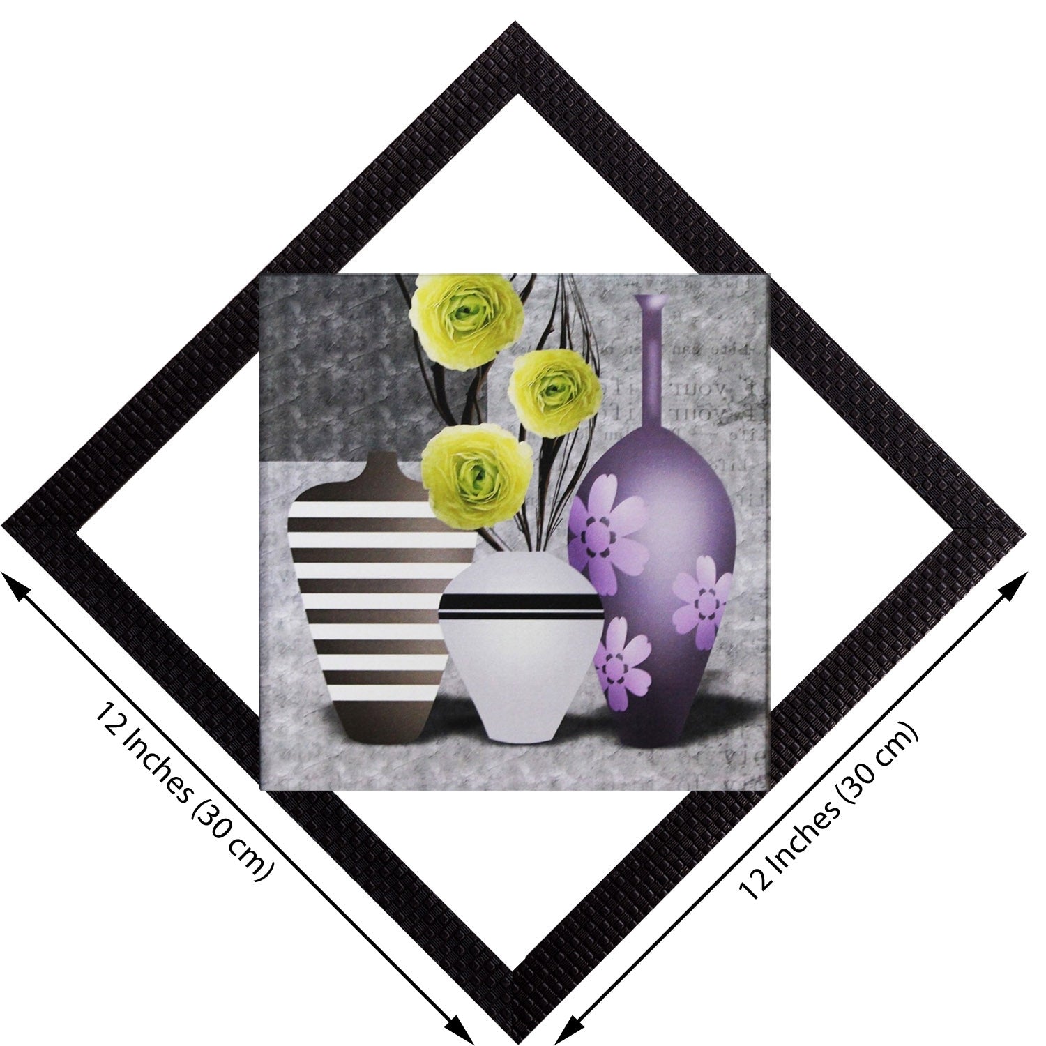 White & Purple Vases Satin Matt Texture UV Art Painting 2