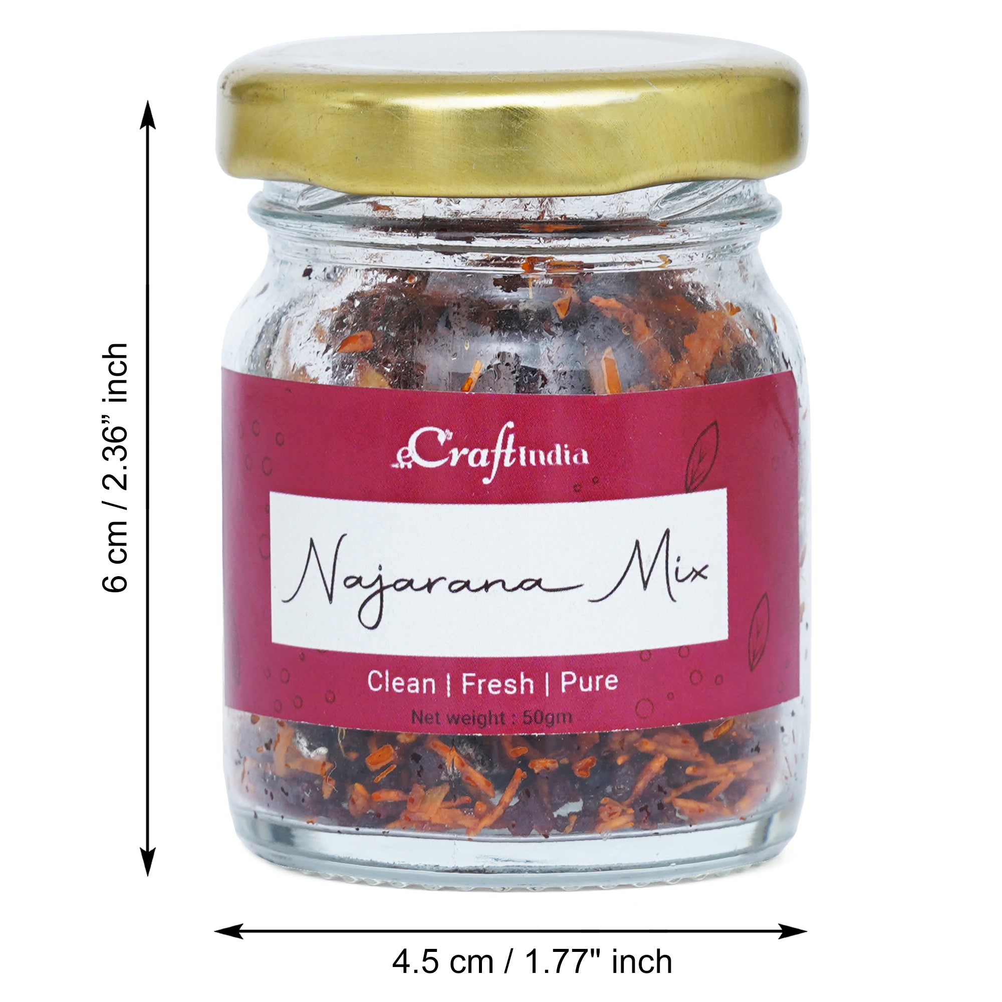 eCraftIndia The Marvellous Gift Box - Polyresin Chaturbhuj Lord Ganesha Idol, 3 Jars of Sugar Coated Saunf, Nazarana Mix, Special Mix Mukhwas (30gms Each), Super Calm Hand Poured Soya Wax Candle 4