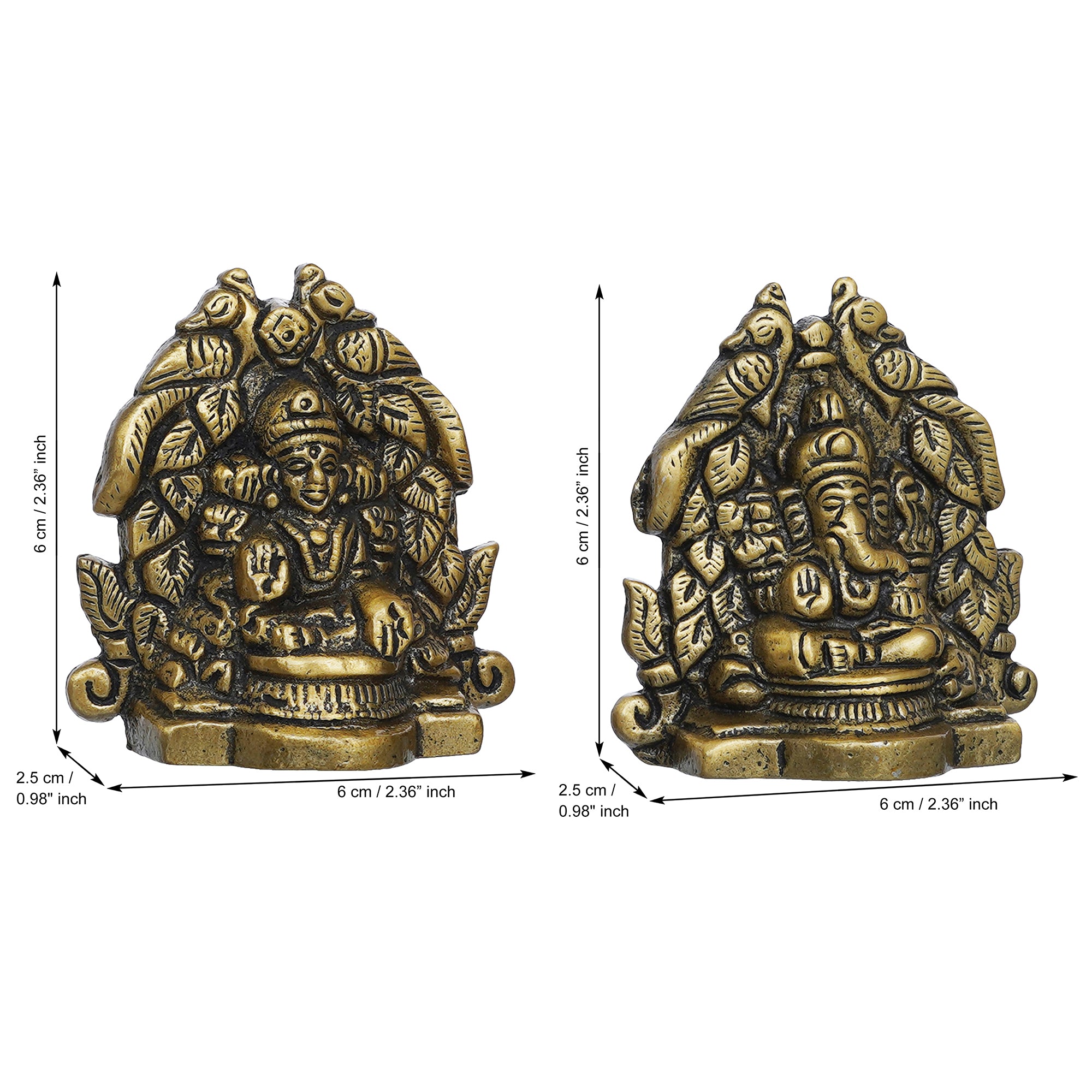 eCraftIndia The Harmony Gift Hamper - Goddess Lakshmi and Lord Ganesha Idols, Golden Lotus Shape Decorative Diya, 4 Jars of Nazarana Mix, Green Saunf, Special Mix, Jet Mix Mukhwas 3