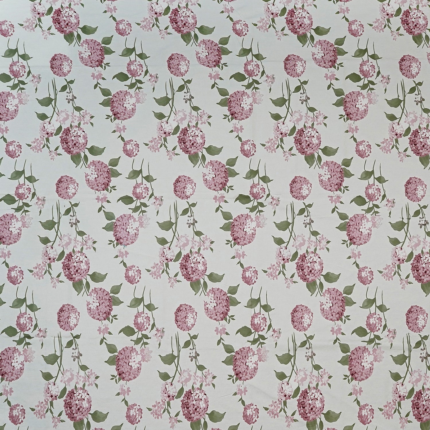 Pink Floral Print 144 TC Cotton Double Bedsheet (90" x 108") with 2 pillow cover 5