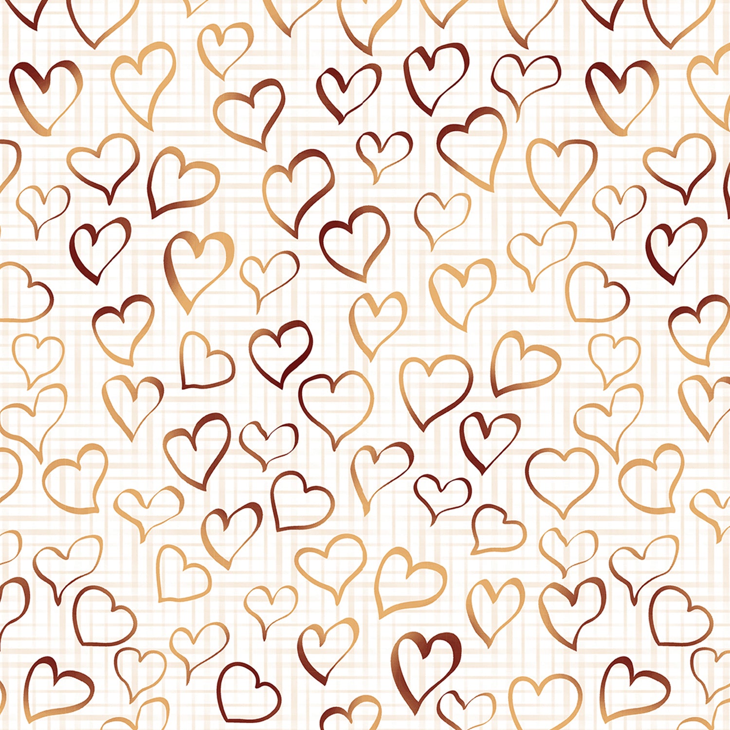 Golden and Brown Hearts Print 180 TC Cotton Double Bedsheet (108" x 108") with 2 pillow cover 6