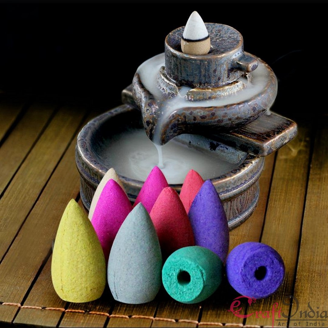 Multicolor Pack of 30 Backflow Incense Cones in Rose, Jasmine and Lavender Scent for Backflow Incense Burners 5