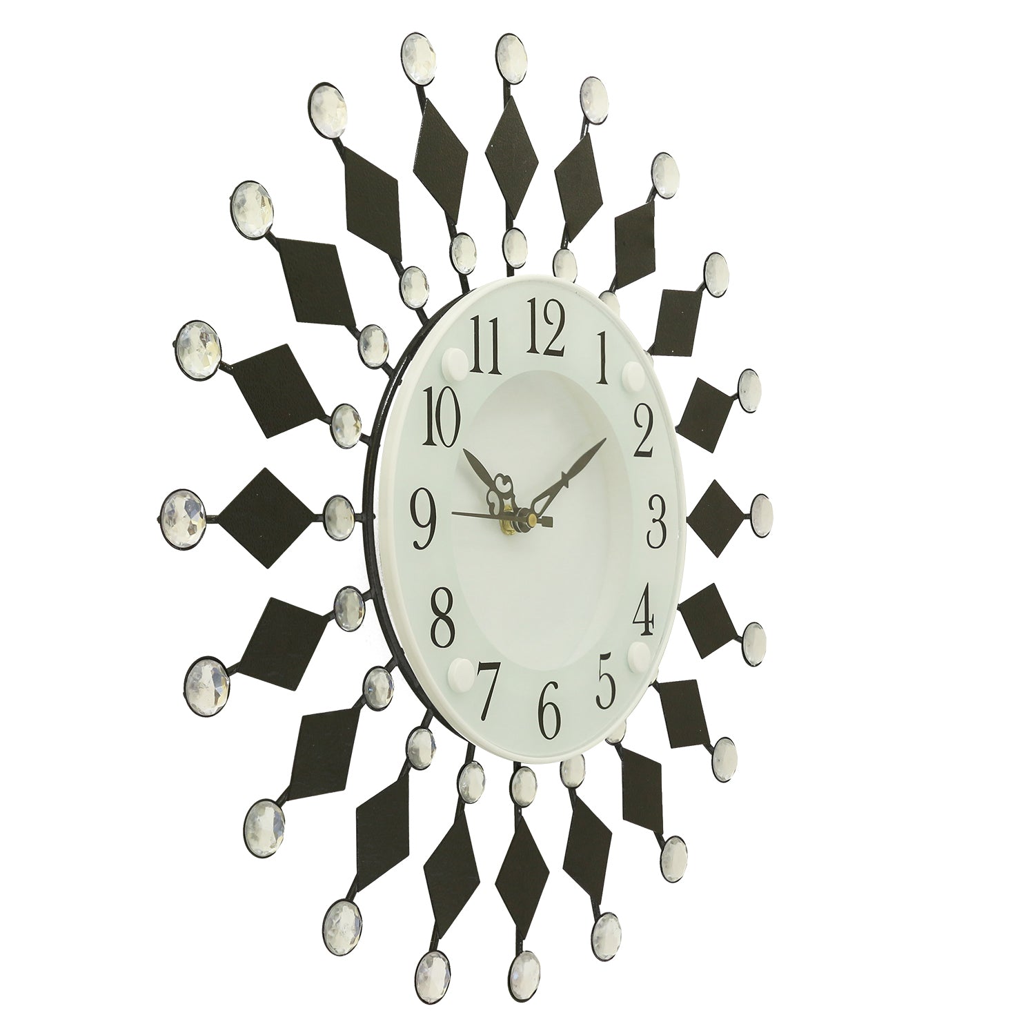 Diamond Series Iron Flower Designer Wall Clock 4