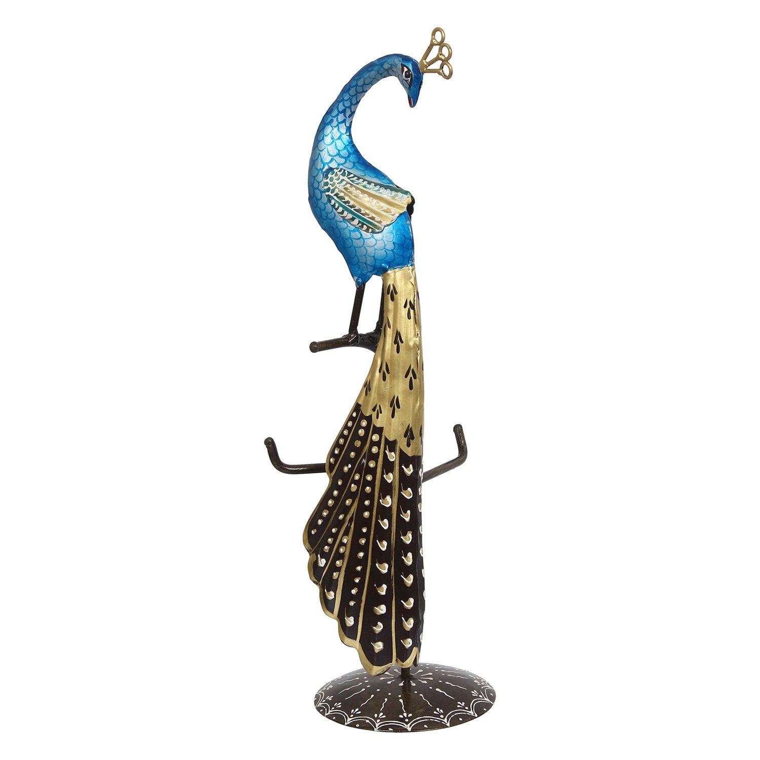Colorful Peacock Handcrafted Iron Decorative Showpiece 2