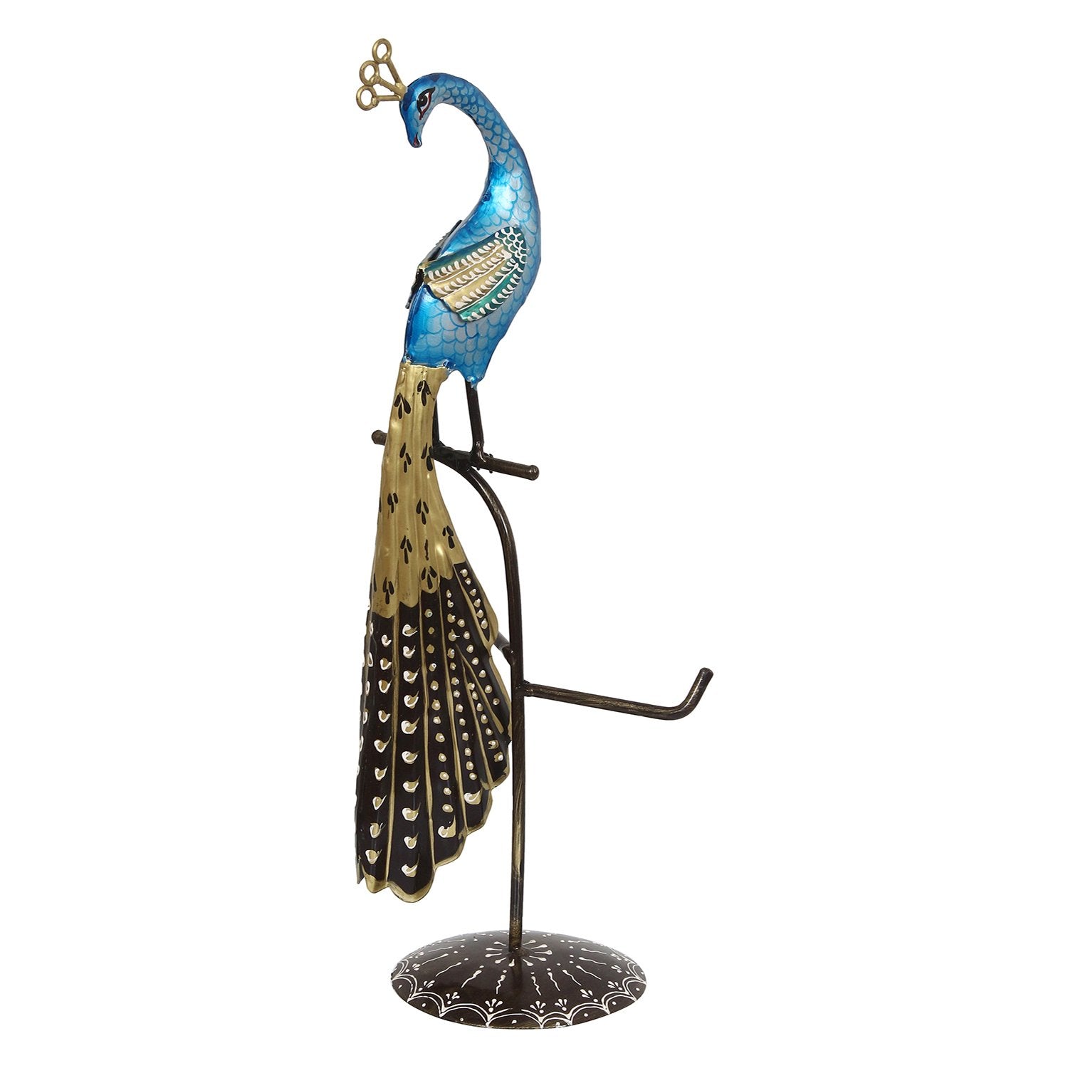 Colorful Peacock Handcrafted Iron Decorative Showpiece 4