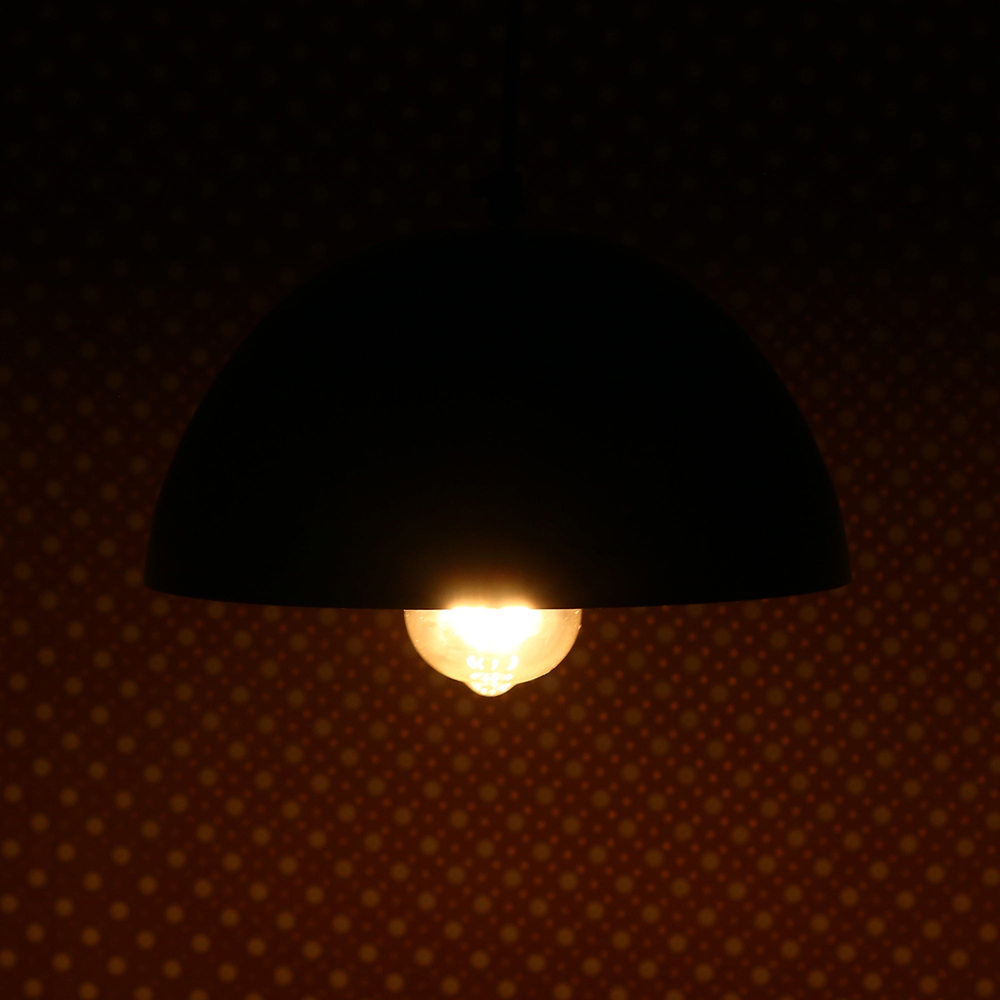 Shining Black Glossy Finish Pendant Light, 10" Diameter Ceiling Hanging Lamp for Home/Living Room/Offices/Restaurants 1