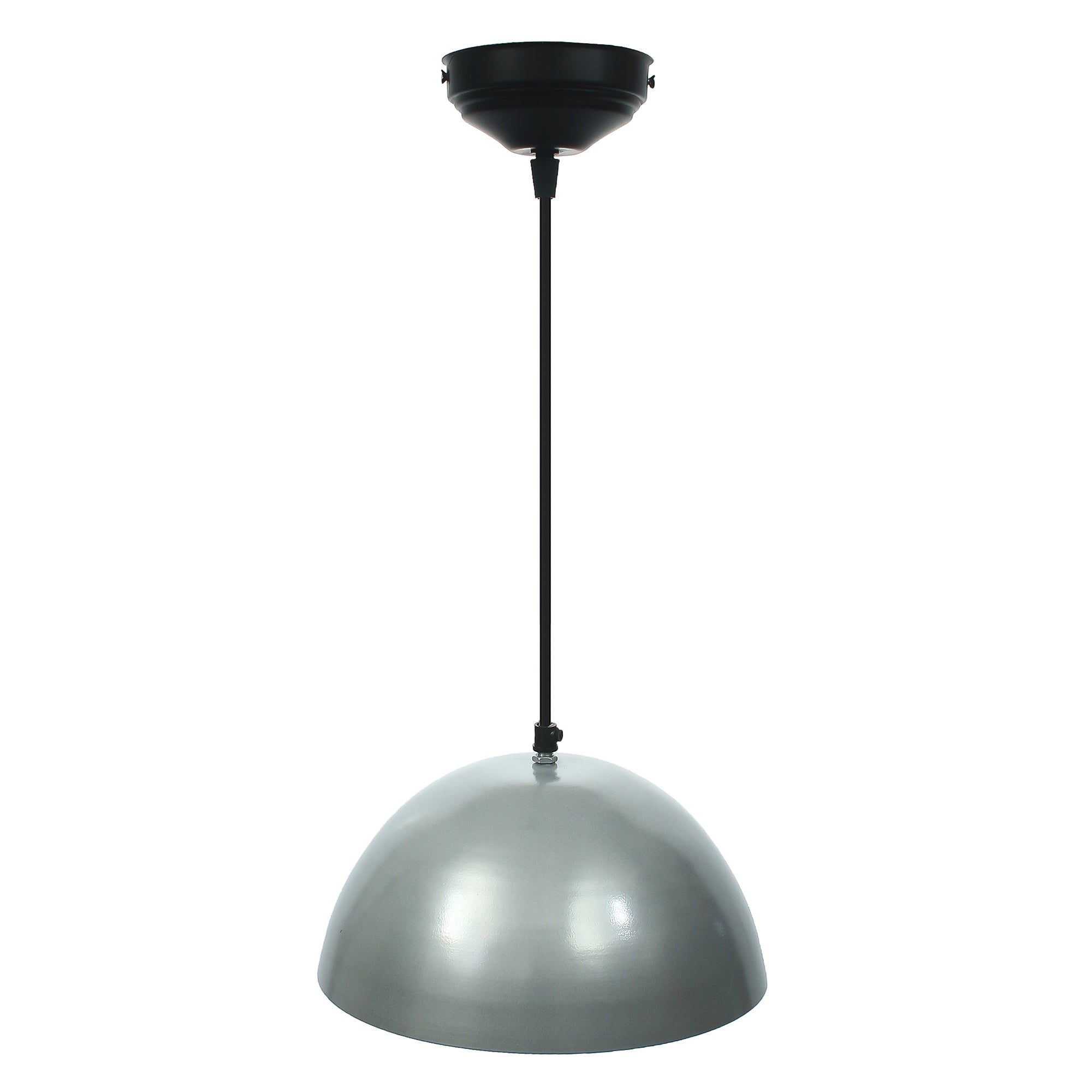 Shining Silver Glossy Finish Pendant Light, 10" Diameter Ceiling Hanging Lamp for Home/Living Room/Offices/Restaurants 4