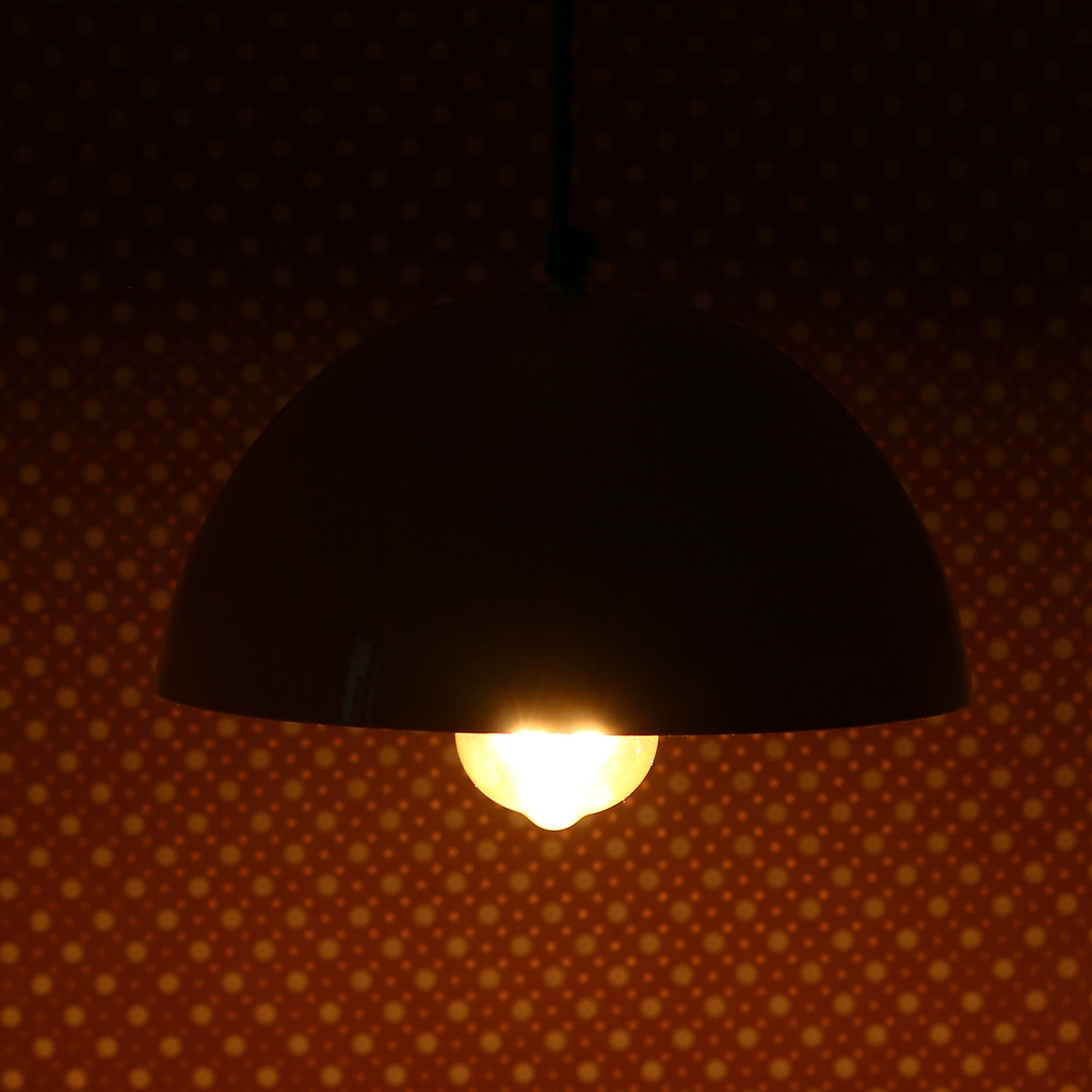 Shining Yellow Glossy Finish Pendant Light, 10" Diameter Ceiling Hanging Lamp for Home/Living Room/Offices/Restaurants 1