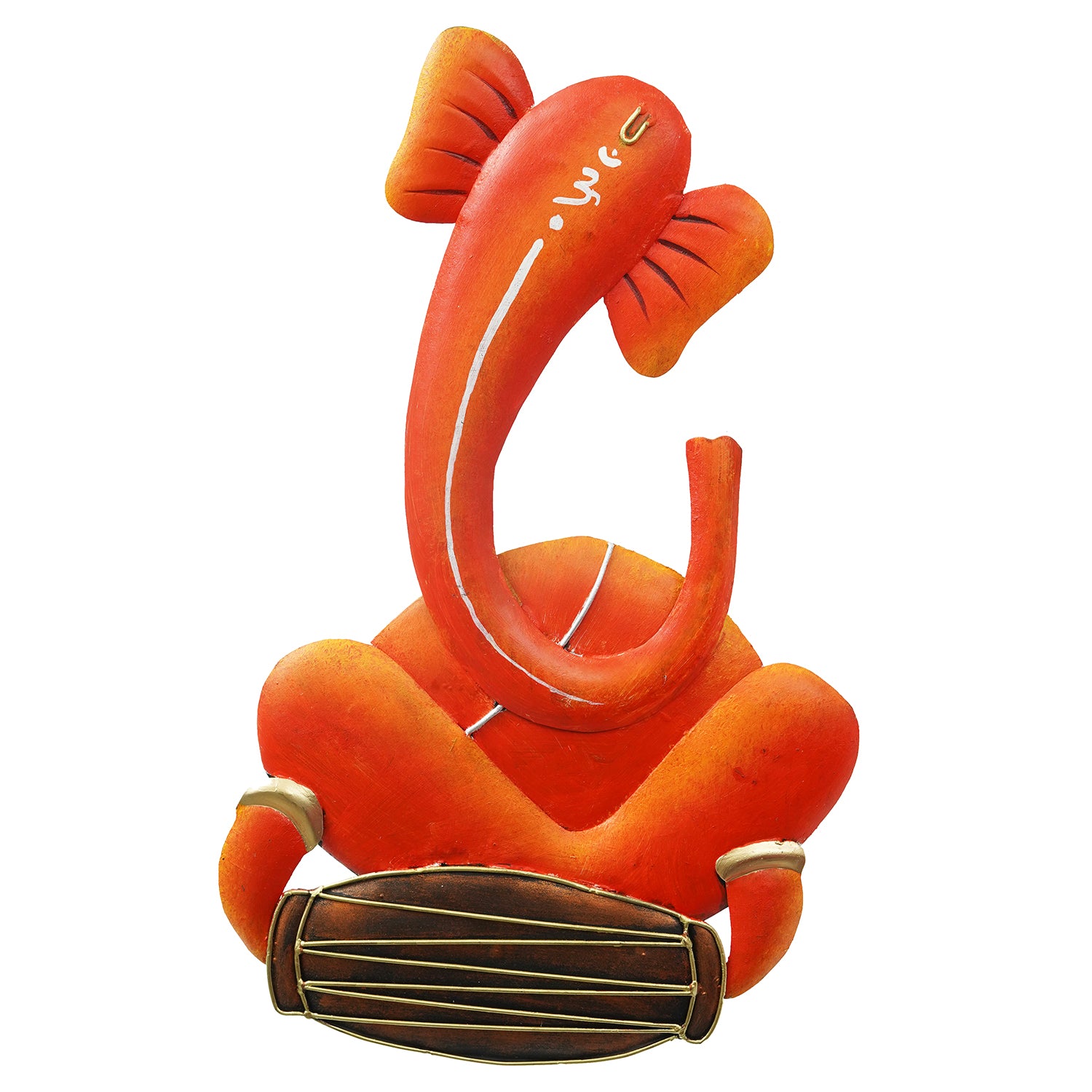 Musician Lord Ganesha playing Veena Handcrafted Iron Wall Hanging 1