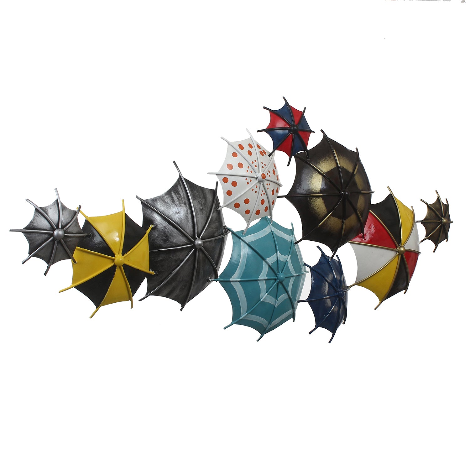 Set of Colorful Handcrafted Umbrella's Iron Wall Hanging/Art 4