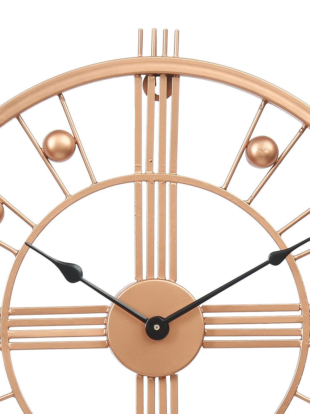 Copper Color Iron Round Hand-Crafted Designer Wall Clock Without Glass ( 51 Cm x 51 Cm ) 4